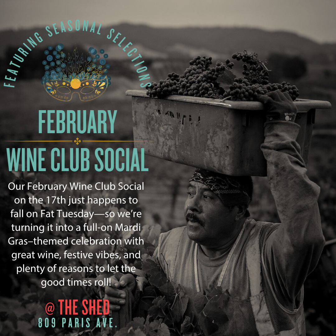 Monthly Wine Club Social: Mardi Gras Edition