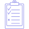 Clipboard with a checklist showing three checked items and one unchecked item