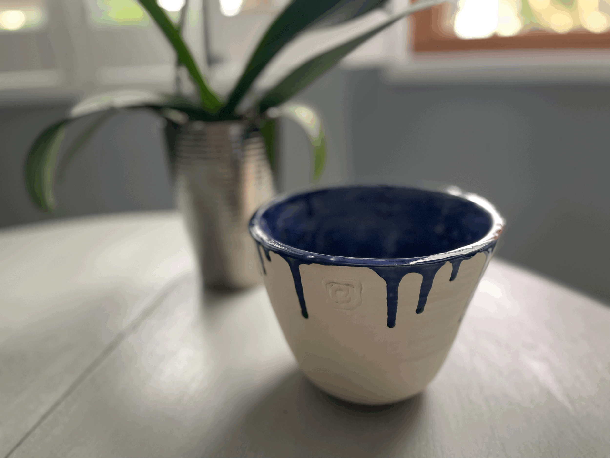 Blue Drippy vessel