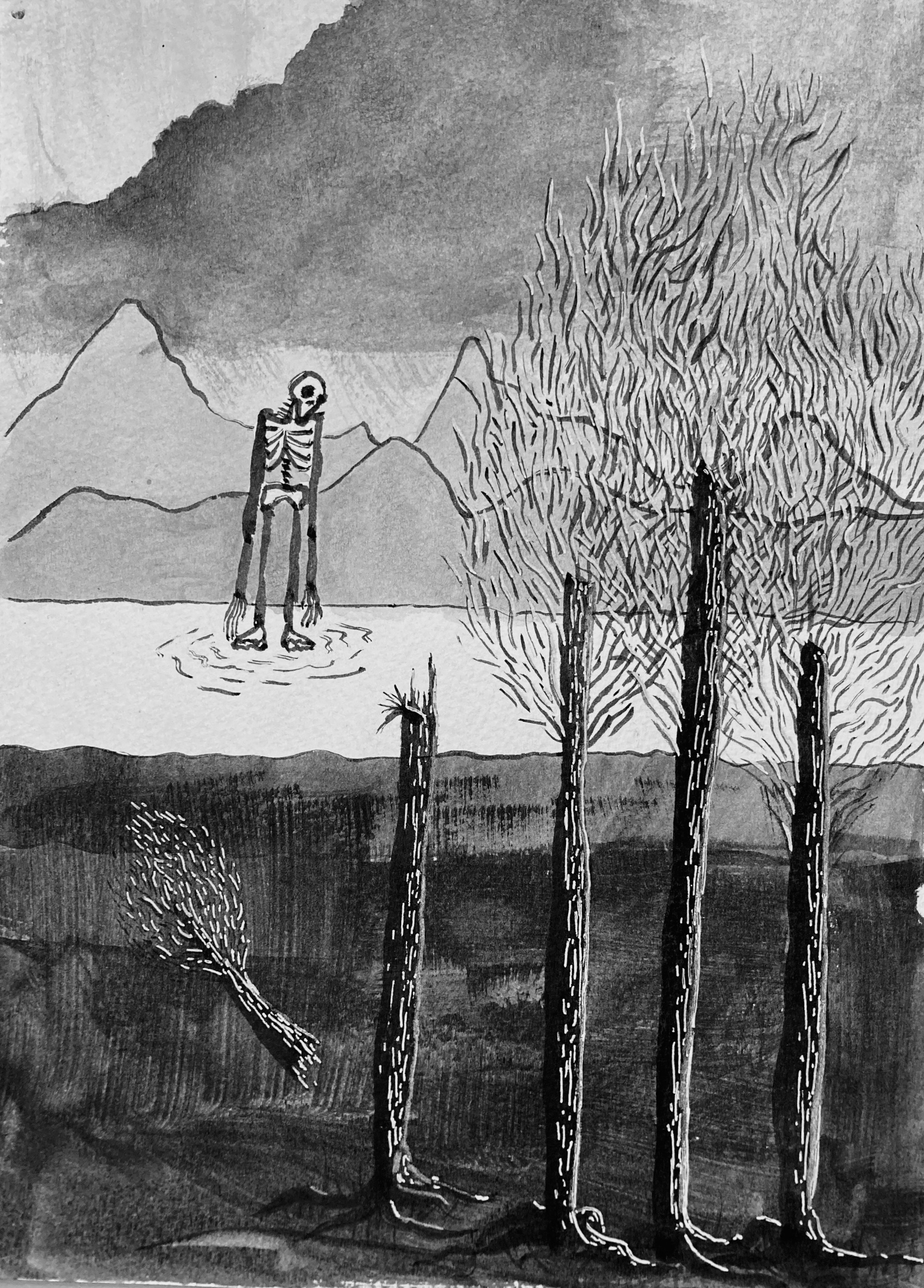 untitled, inkwash, 2021