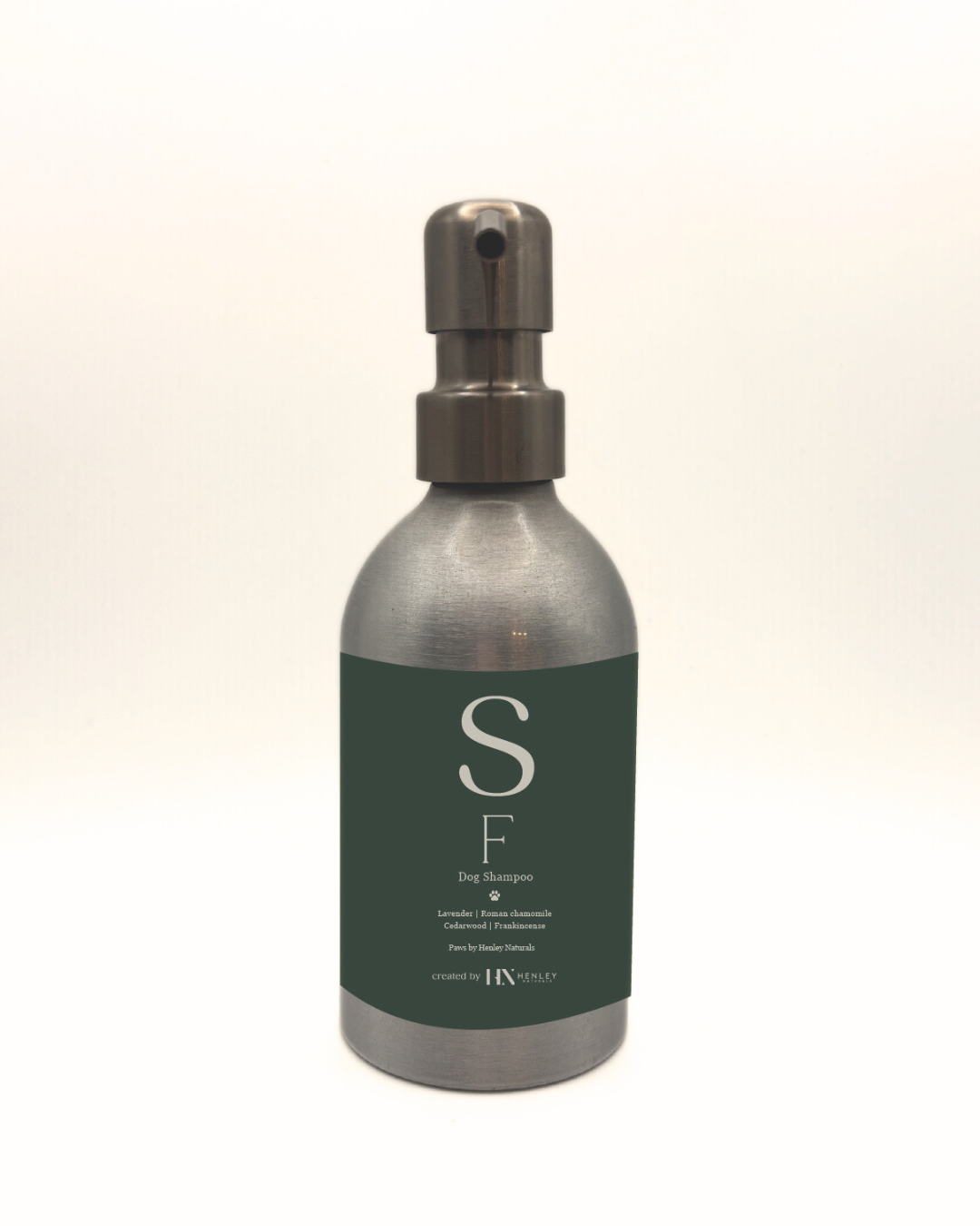 Paws by Henley Naturals Dog Shampoo 300ml Empty Aluminium Bottle (Price Exc Vat)