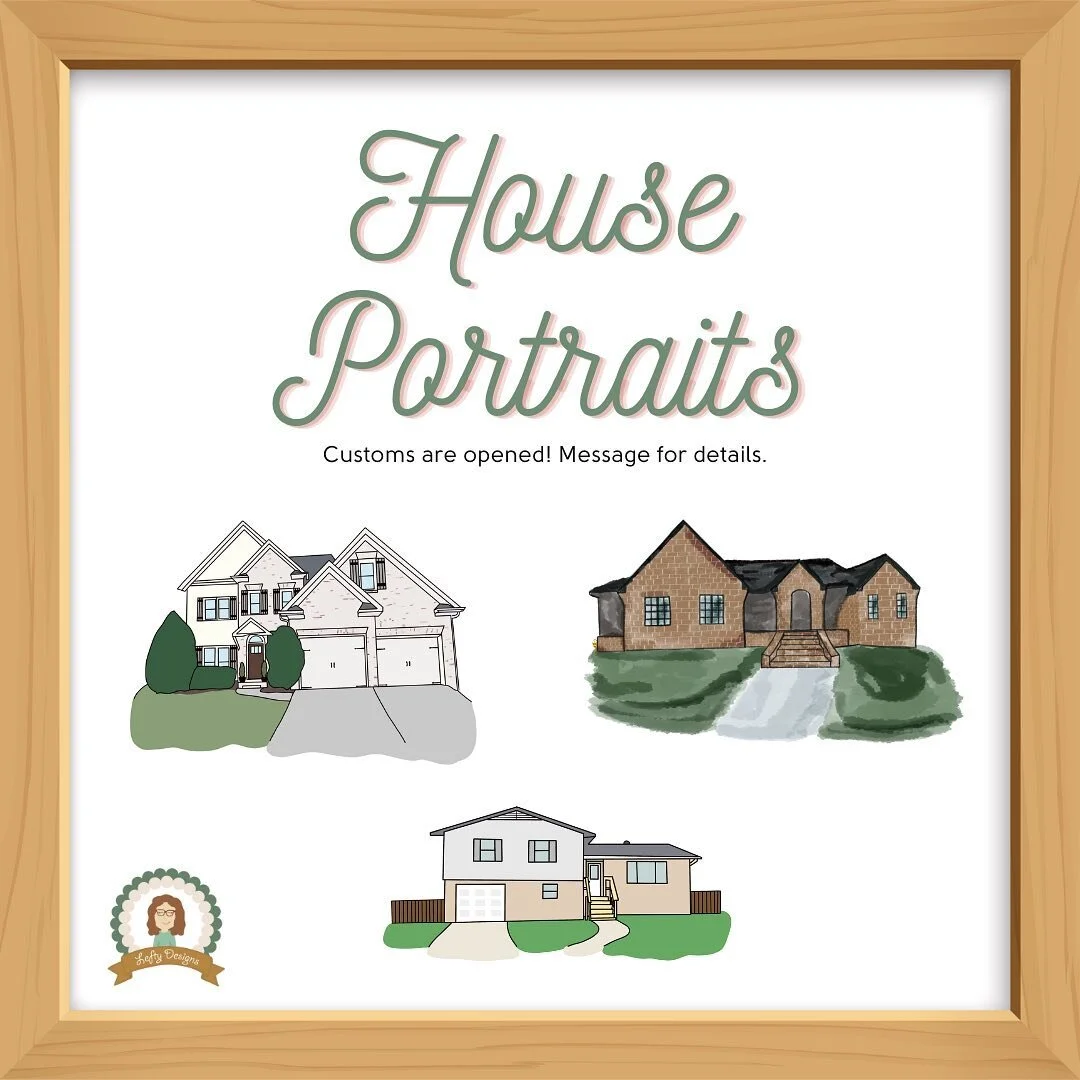 House portraits are a great way to commemorate the milestone of buying/building your first home. I can illustrate houses in a variety of styles. This would be a great Valentine&rsquo;s Day gift idea for you or a friend! ❤️