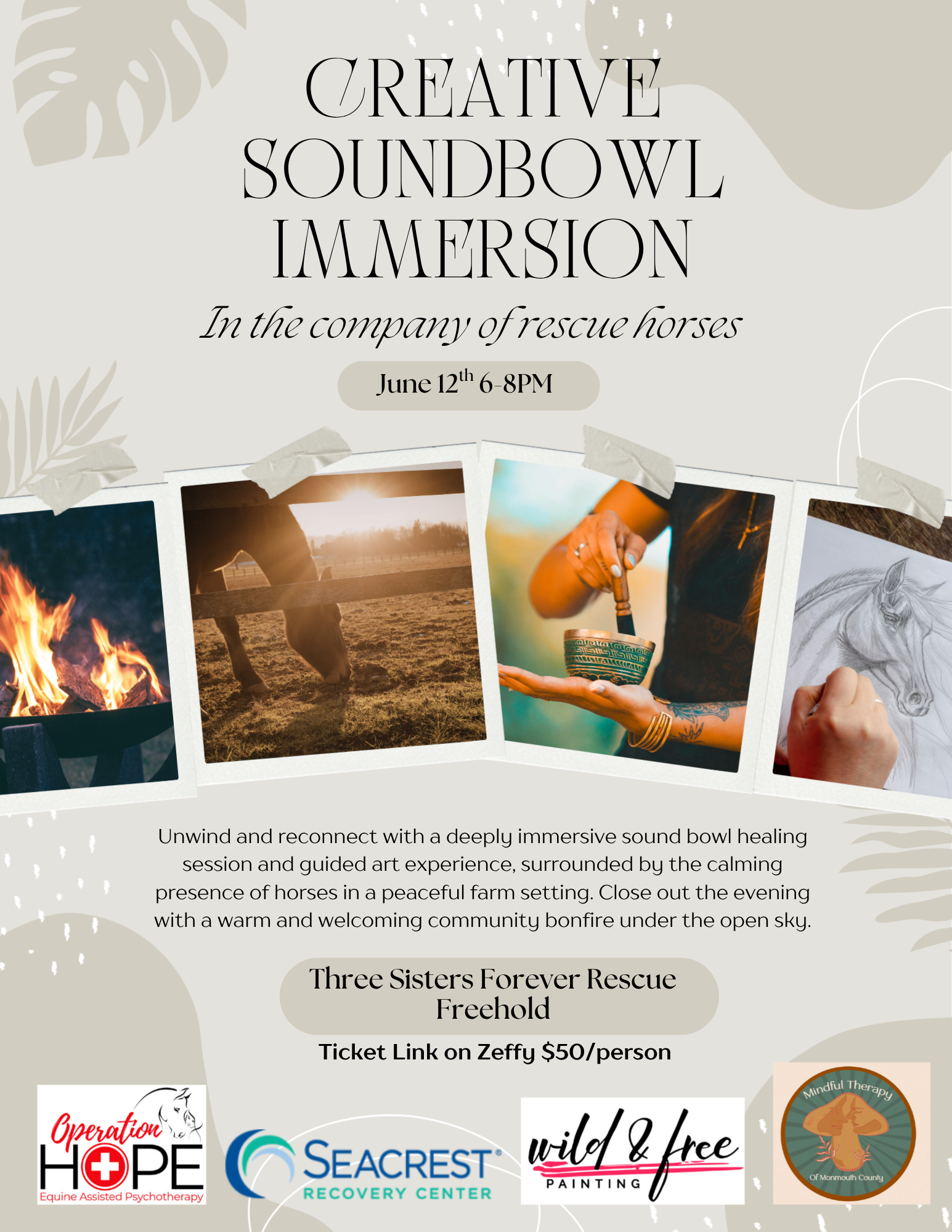 Creative Sound Bowl Immersion with Rescue Horses