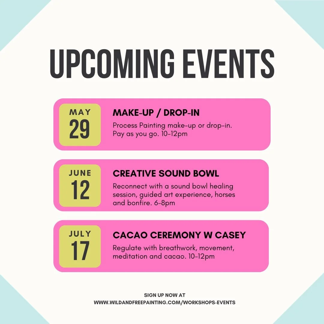 So excited for these gems! ✨ Stay tuned for more pay as you go process painting Fridays though June. 

Link in bio under workshops for more info and to register. Hope to create with you soon! 🎨

#community #artheals #gather #support