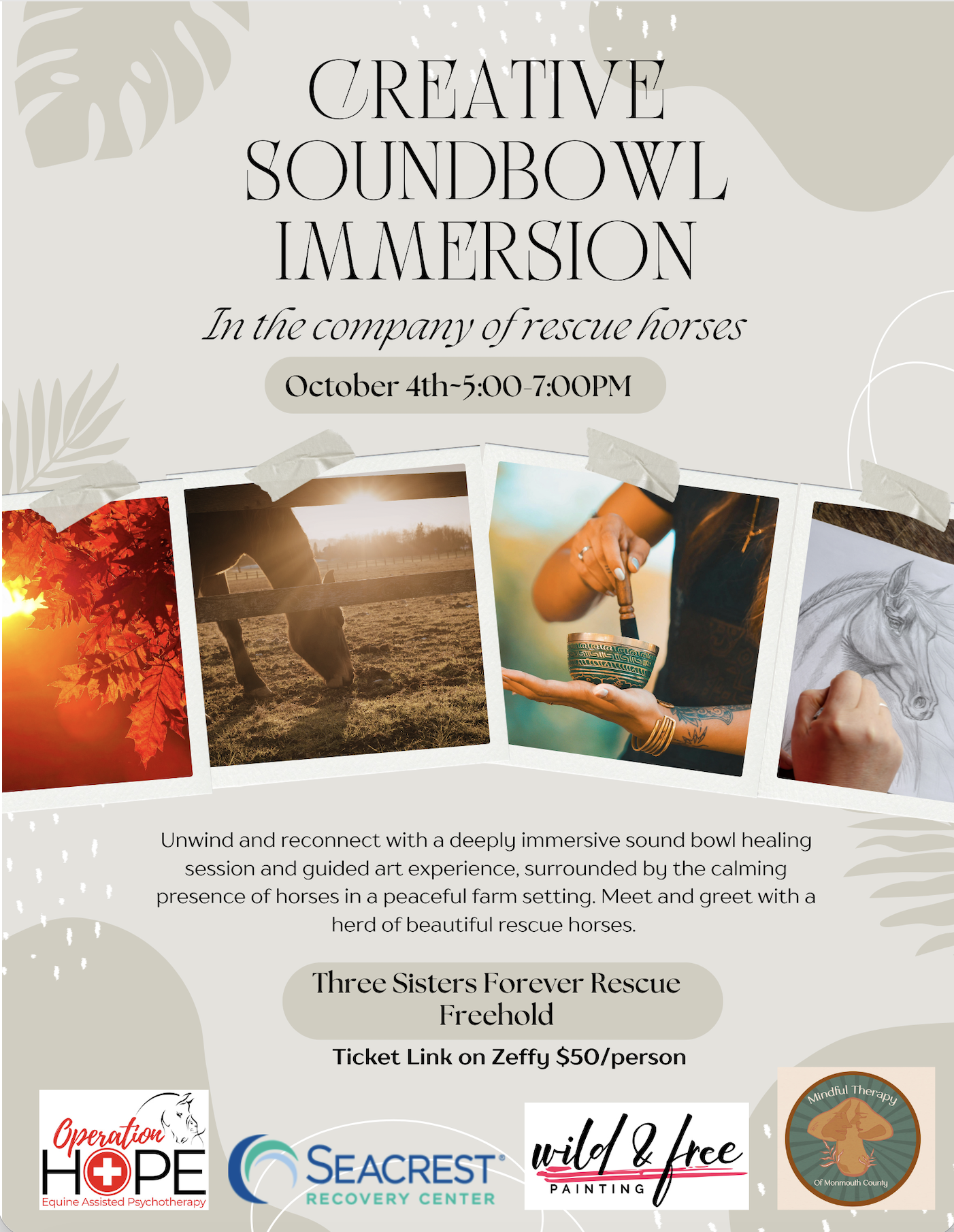 Creative Sound Bowl Immersion with Rescue Horses