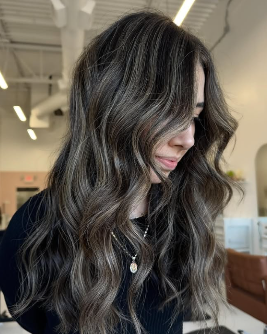 Brunette with Latte Balayage by Zoe