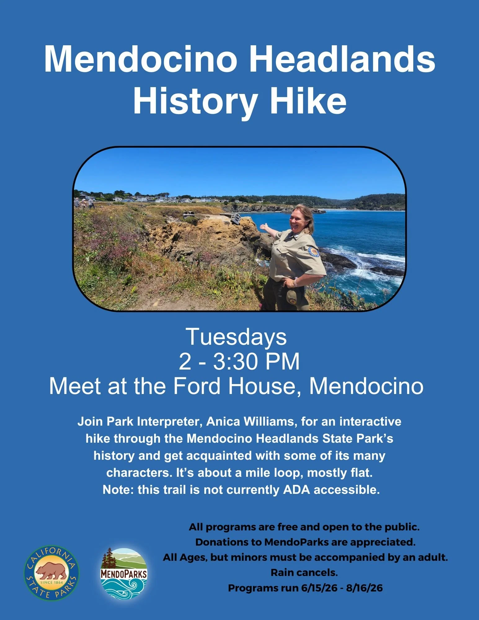 Mendocino Headlands History HIke Flyer