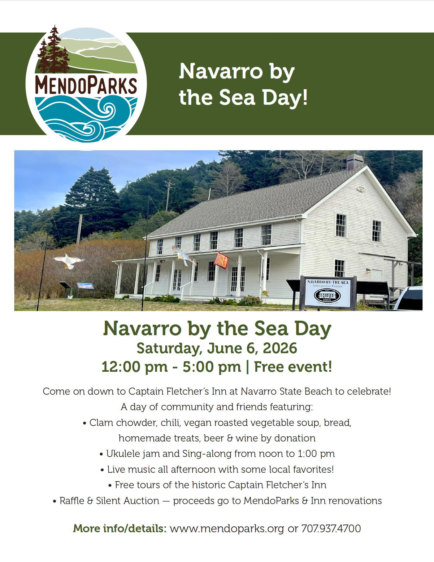 navarro by the sea day event flyer