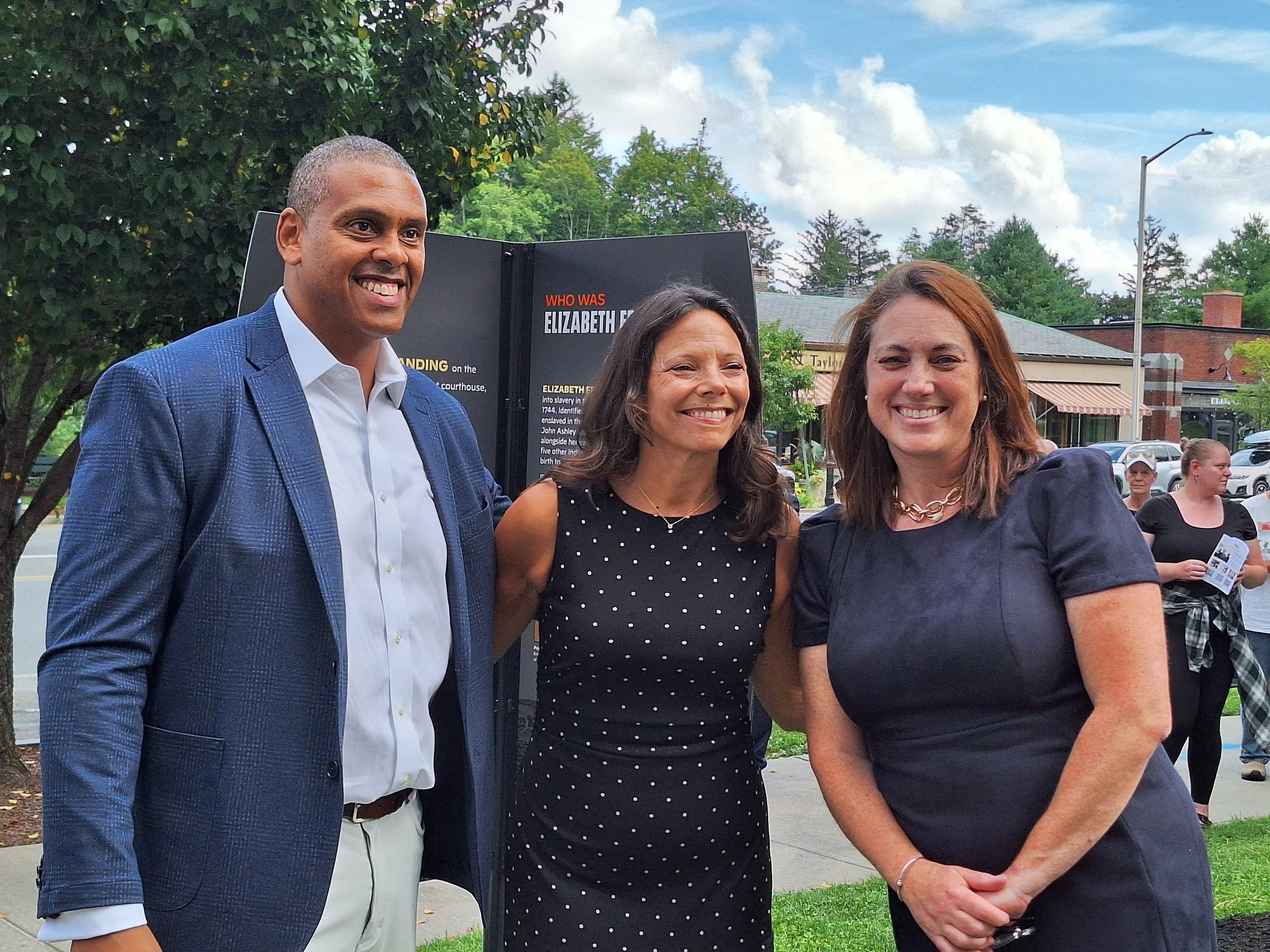 Dr. Lloyd with Rep. Leigh Davis and Town Manager Liz Harstgrove