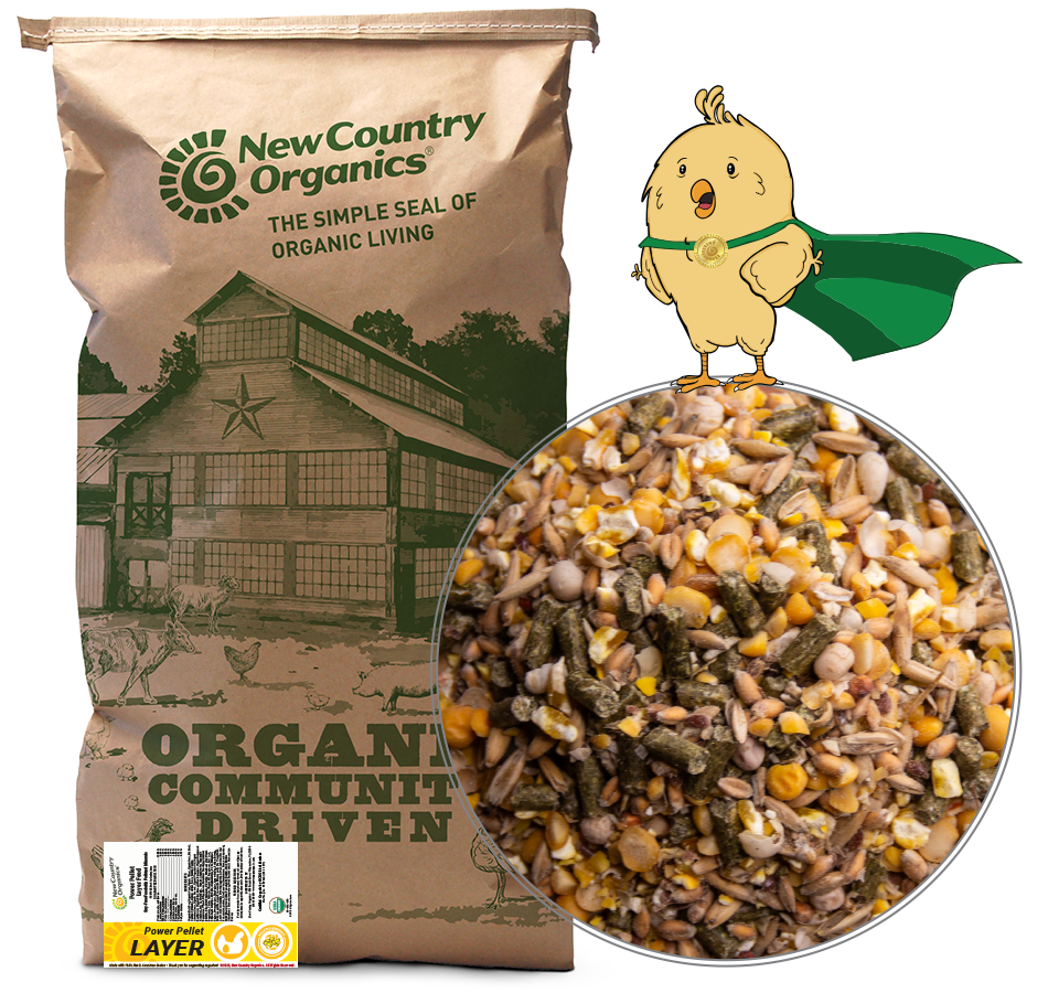 New Country Organics Power Pellet Layer Feed