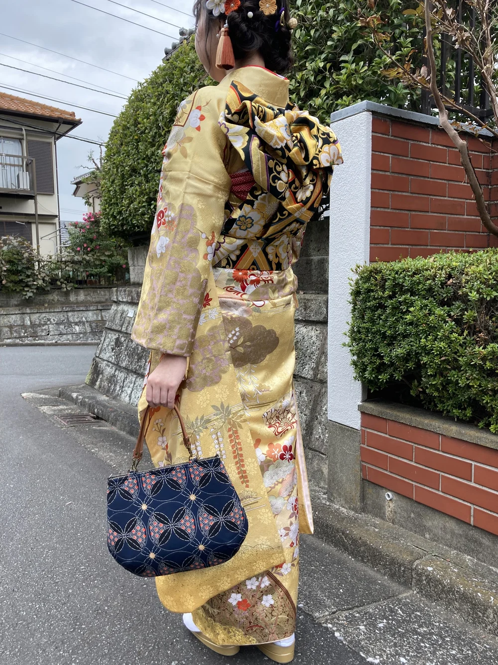 ワコマリア バック刺繍 シルク ダークグリーン L 裏地派手 WACKO MARIA ワコマリア マリア バック プリント 刺繍 長袖