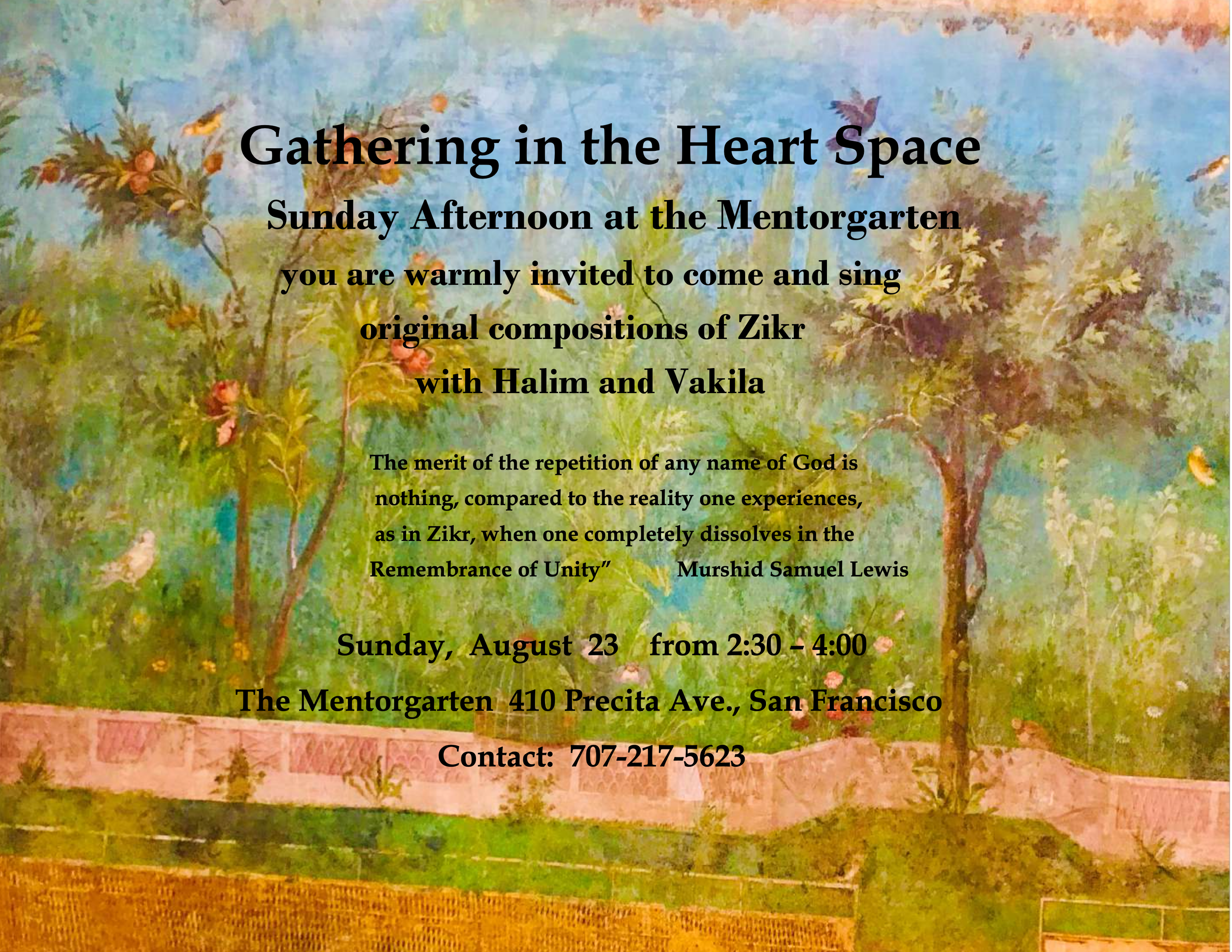 🪴 Gathering in the Heart Space Sunday Afternoon at the Mentorgarten 