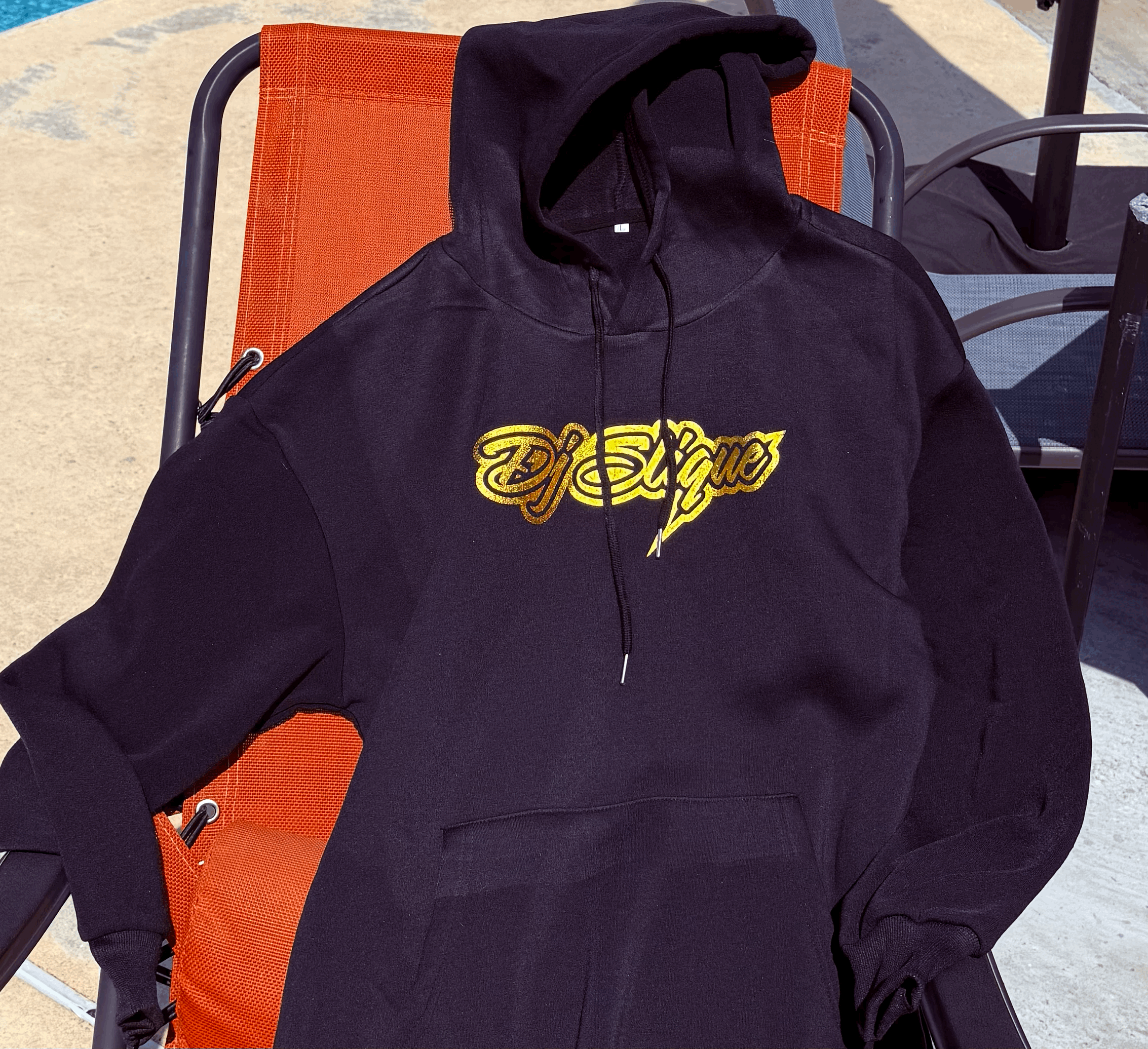 Dj Slique Gold Logo Hoody!