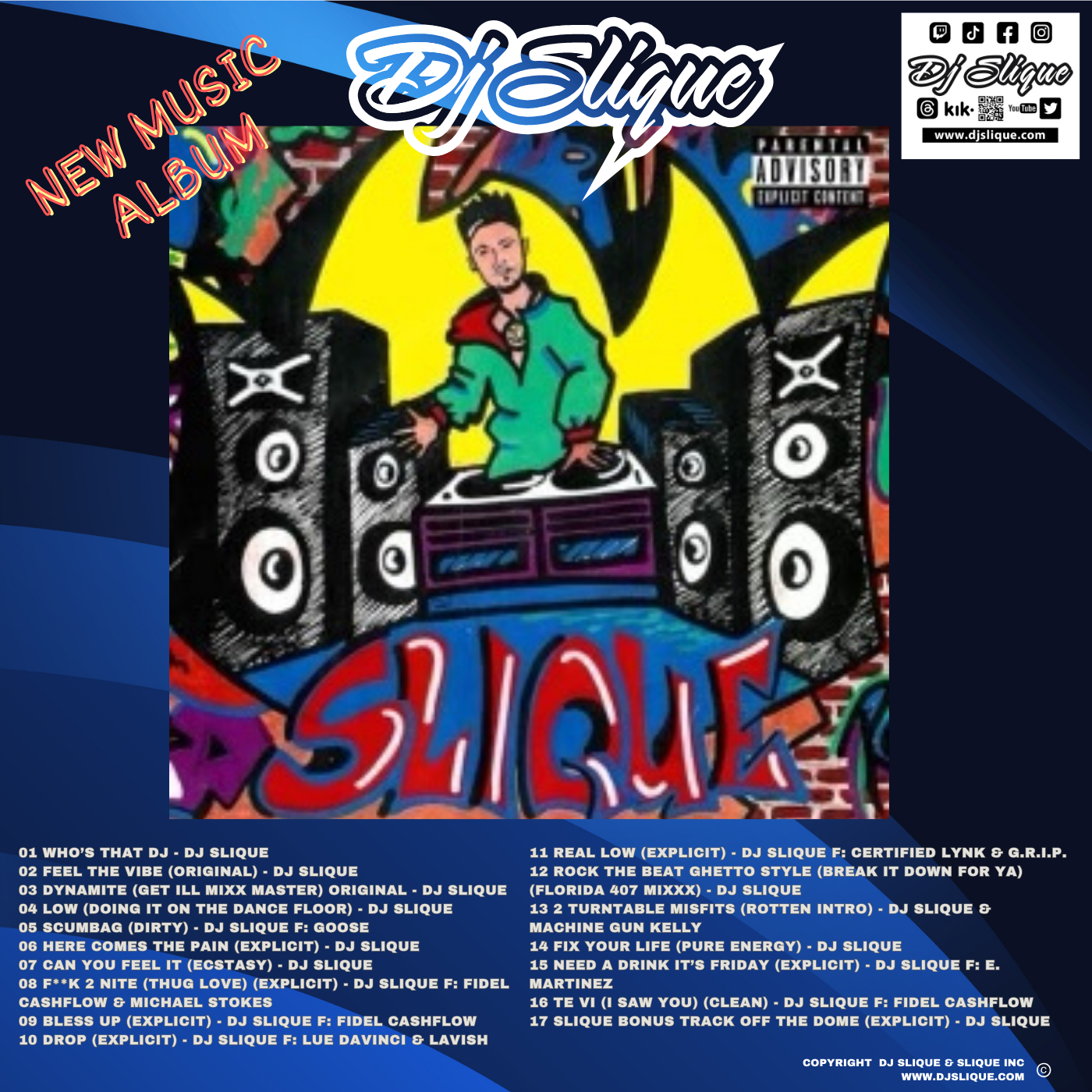 Slique Sa Rapper Breaks, Club, & Hip Hop Tracks Released by the Best in 407 — DJ Slique