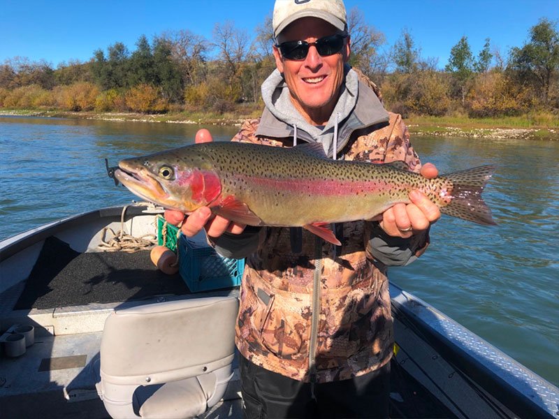Rainbow trout fishing on the Sacramento River with Kirk Portocarrero