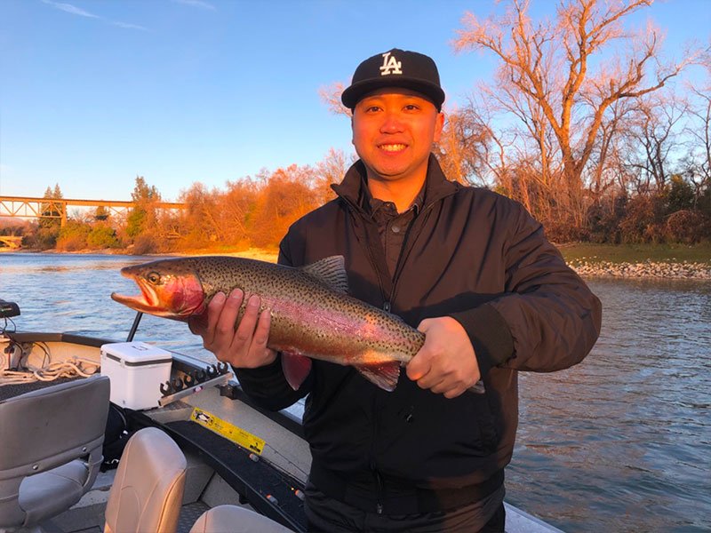 Sacramento River trout and steelhead guided fishing trip with Kirk Portocarrero