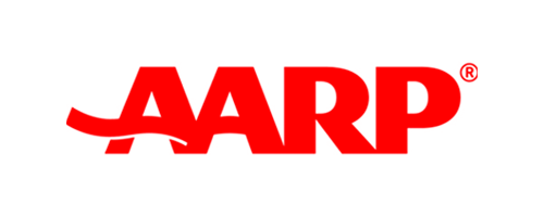 AARP health insurance logo links to AARP website