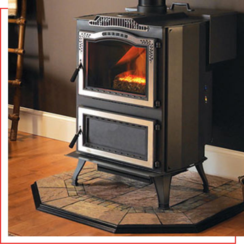 hearth pads with standing wood stove