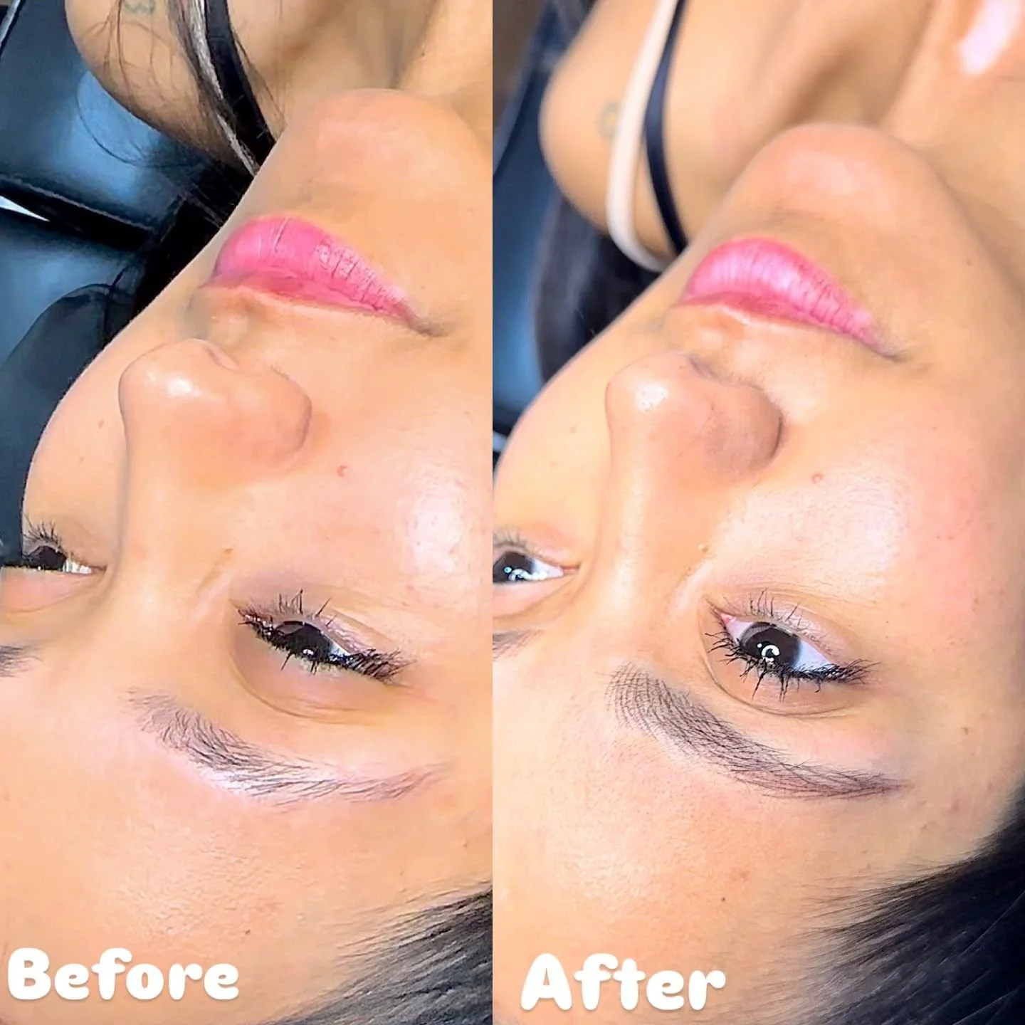 Some realistic nano brows for this gorgeous girly! 
We wanted them to feel natural but more filled in and with a more defined and symmetrical shape. They turned out so pretty on her and can&rsquo;t wait to see them healed! 
Now is the perfect time of