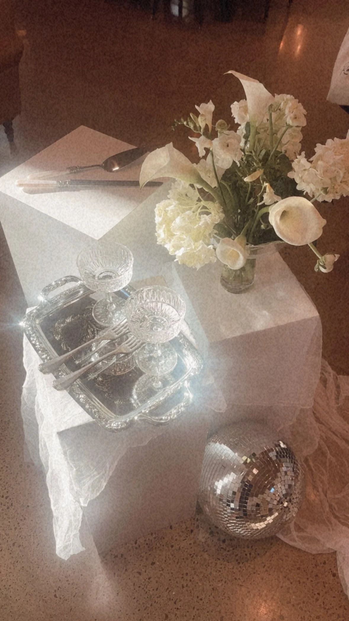 Vintage silver serving trays—NEW