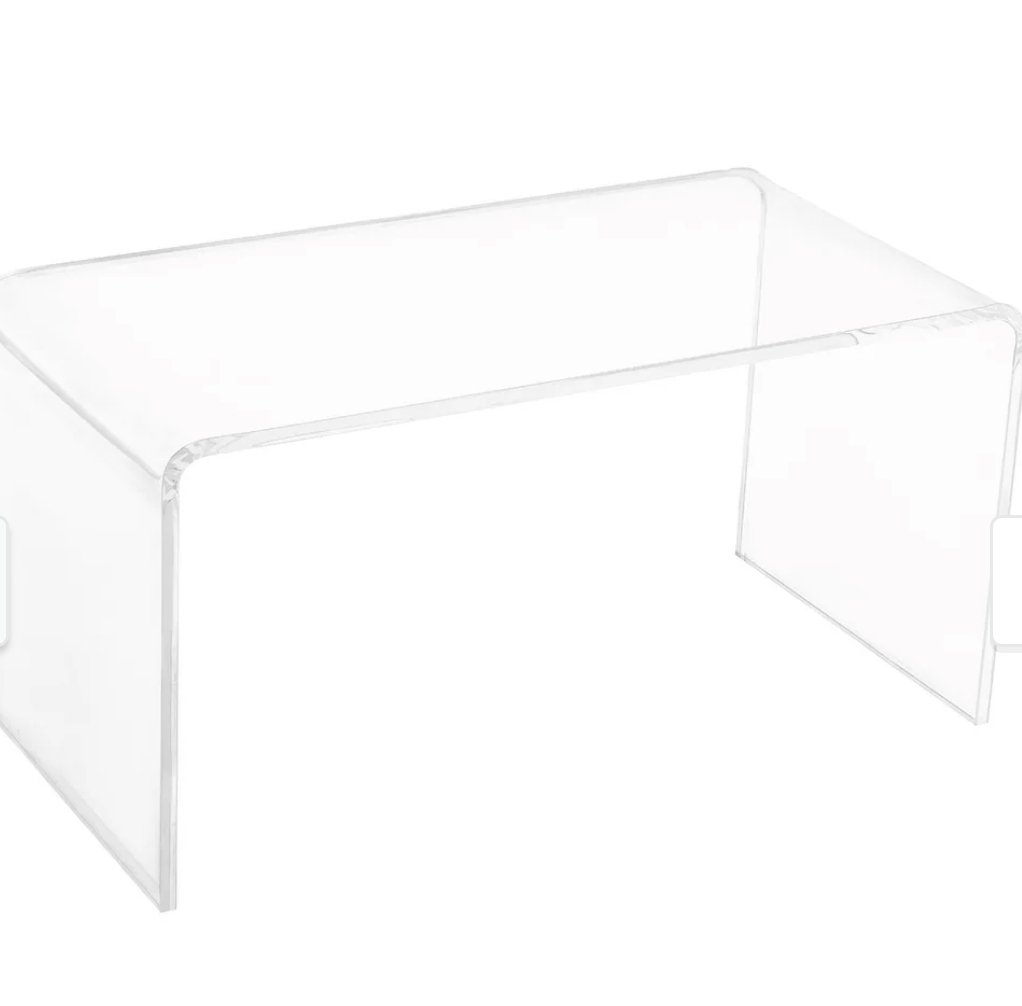 Clear acrylic coffee table