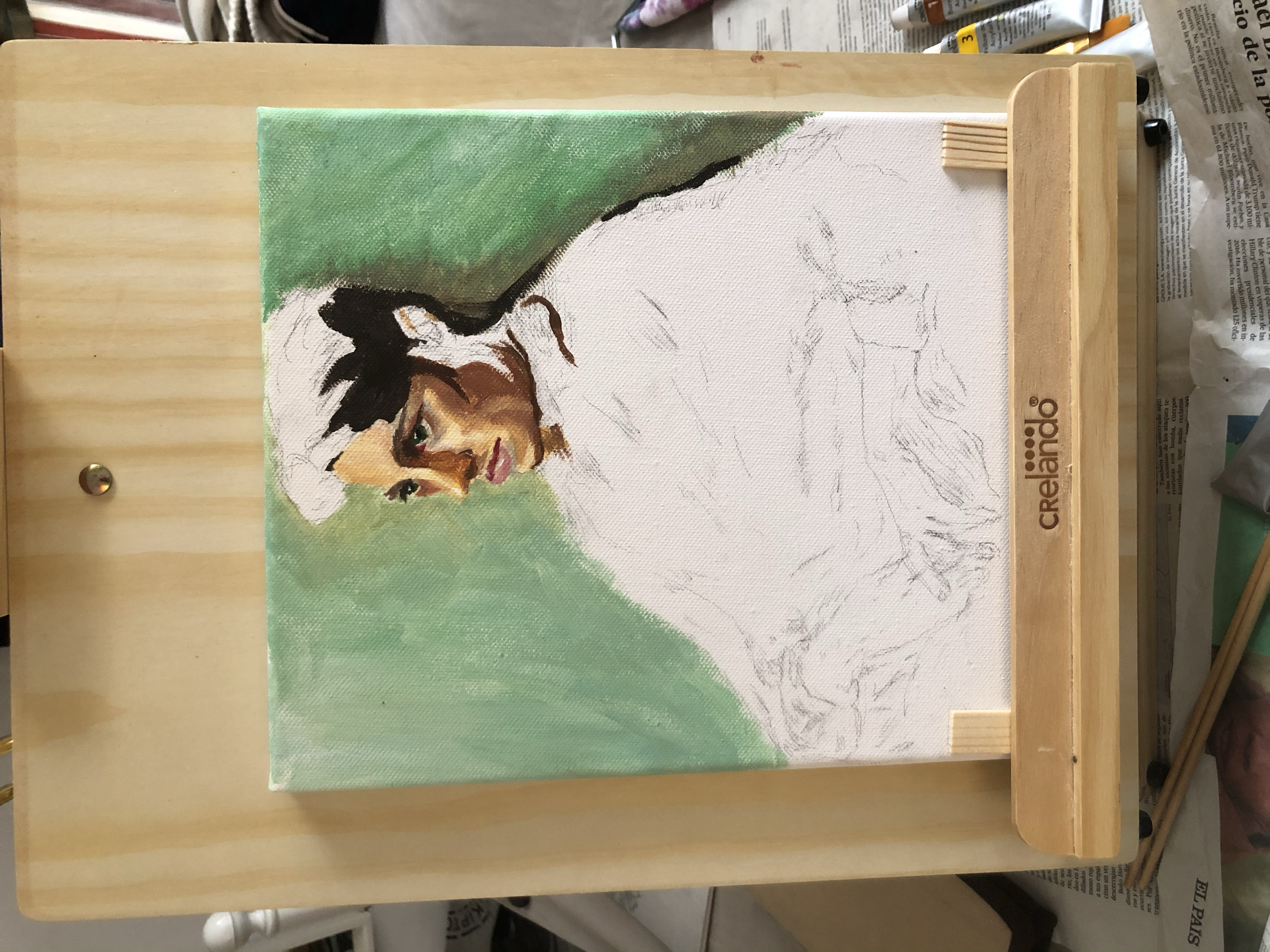 Unfinished painting project.