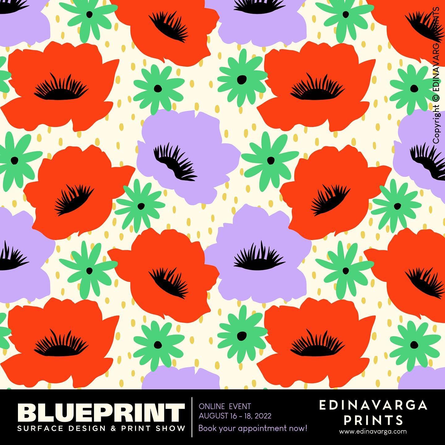 Look at this amazing floral print! 🌺 

If you would like to see more floral designs book your Zoom appointment with EDINAVARGA PRINTS.  We will present our latest work at the next @blueprintshows virtual show August 16-18th 2022. For more informatio