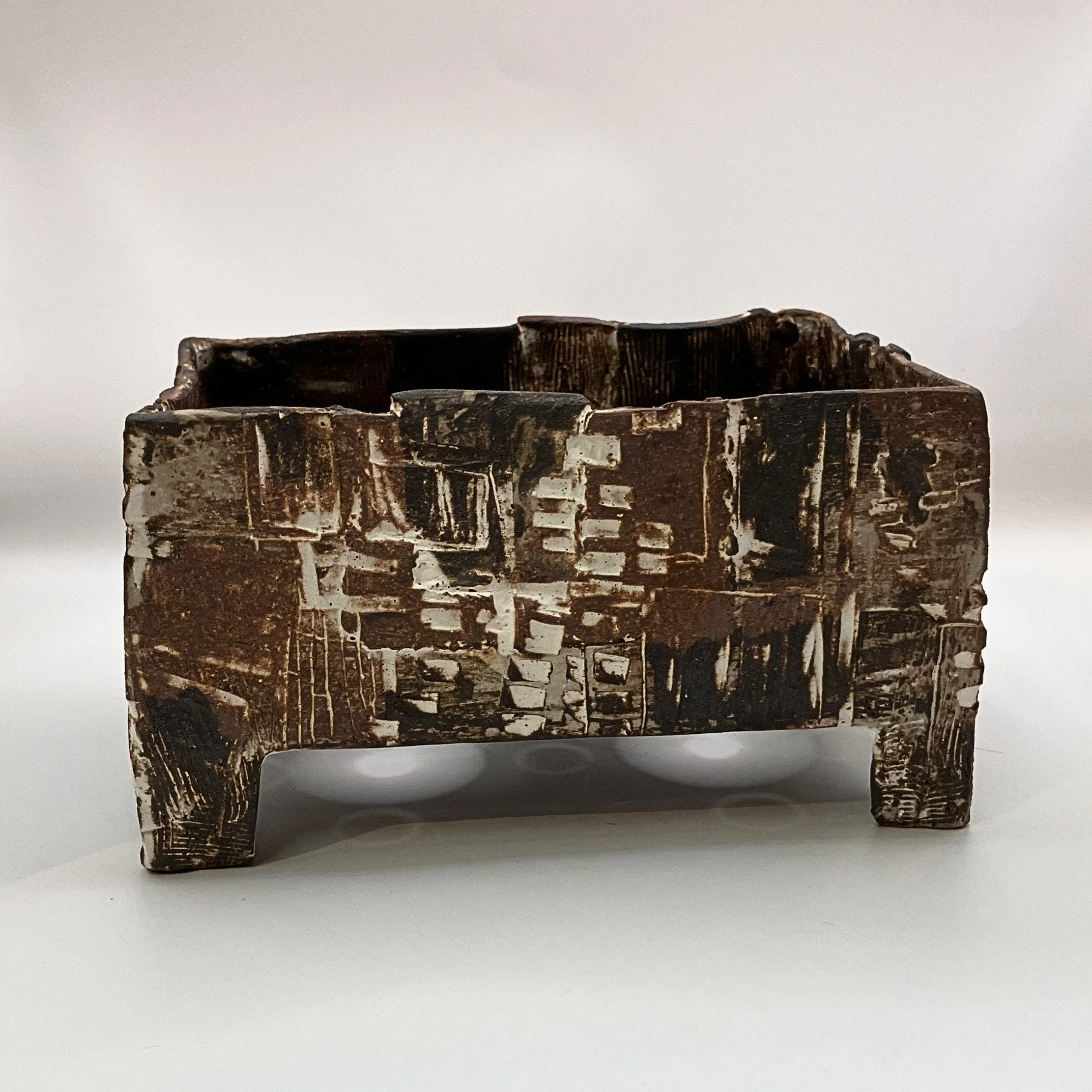 Cityscape, Contemporary Rectangular Bonsai Pot, VI