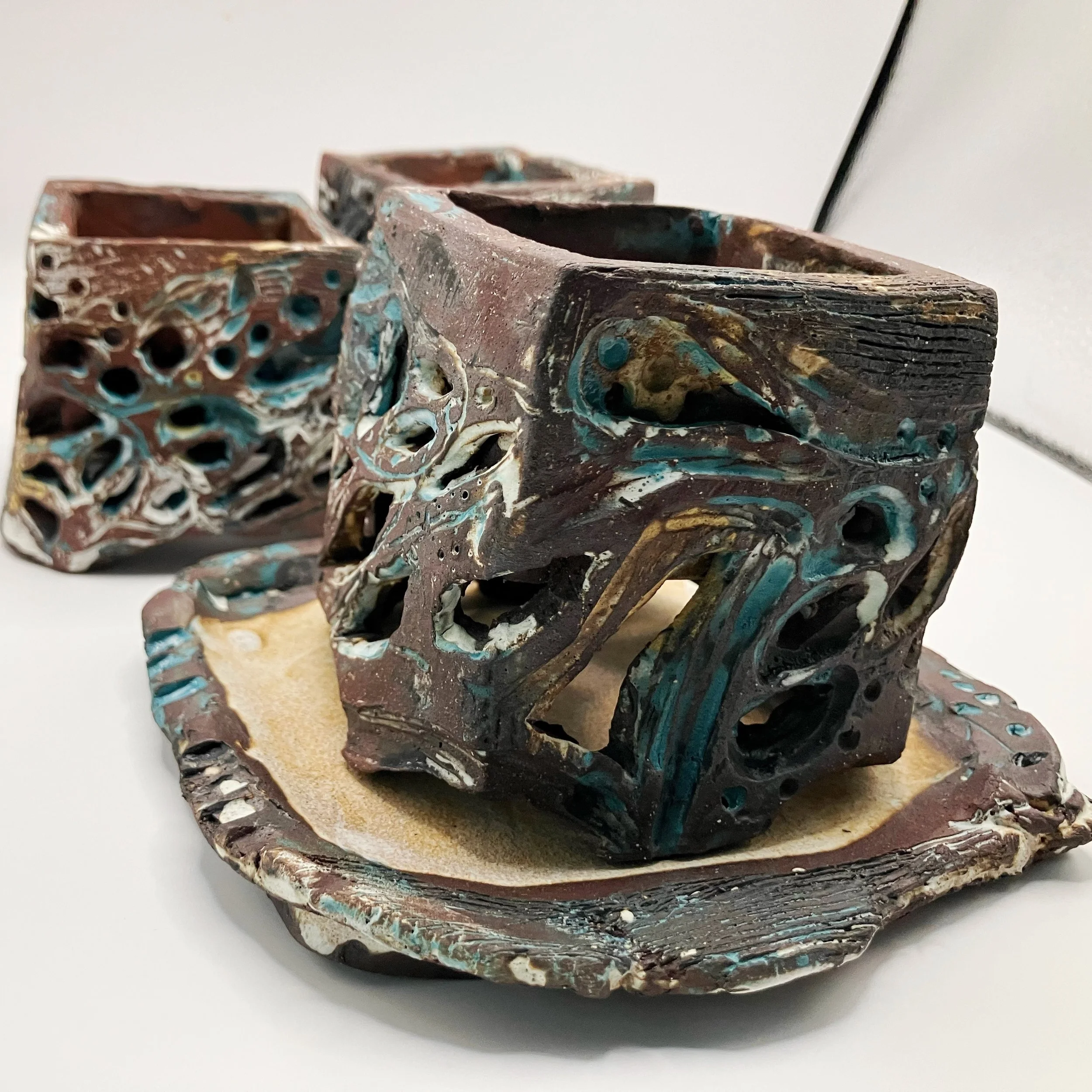 By the Water, Contemporary Small Square Pot