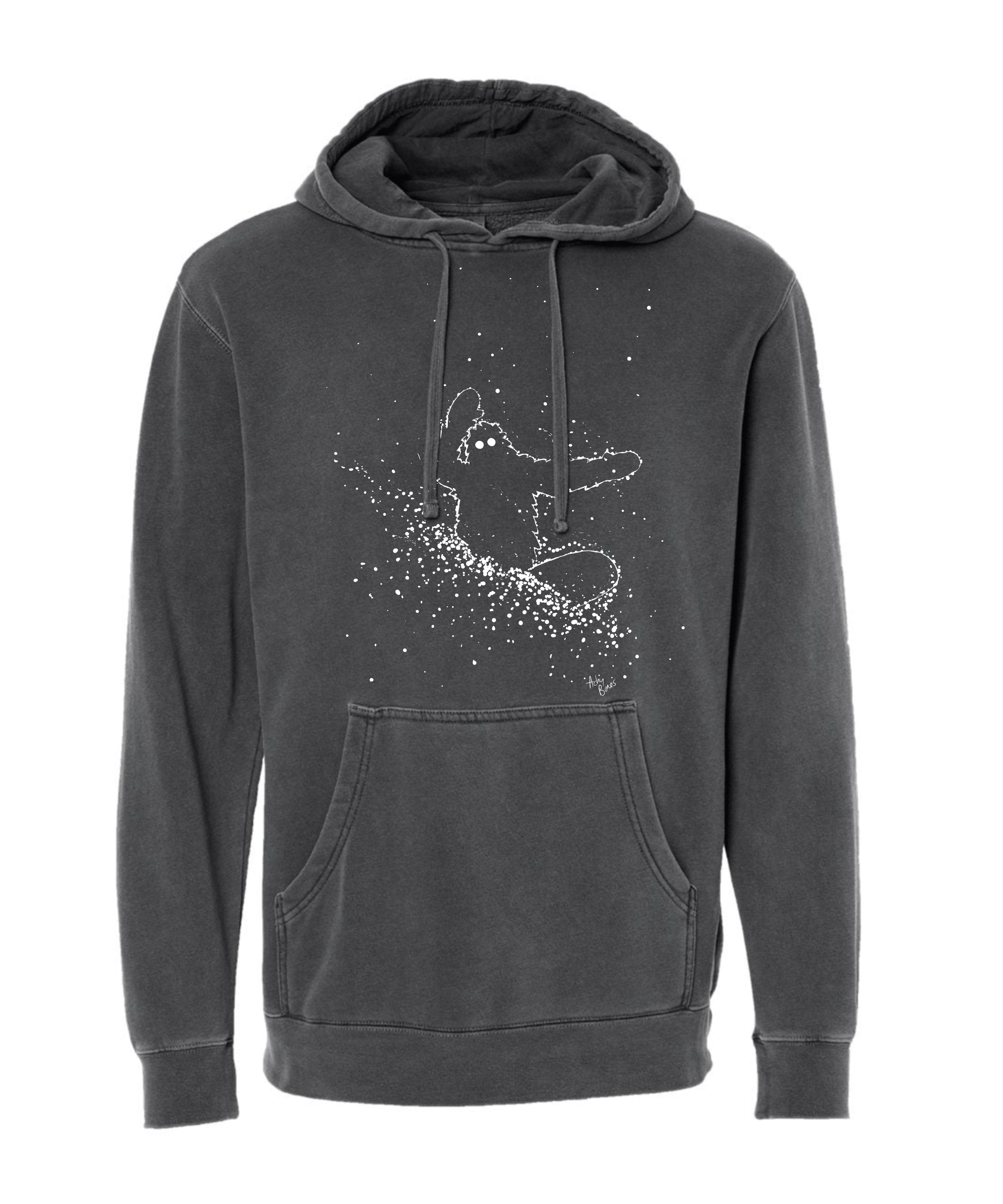 Pigment Dyed Hoodie (front graphic)