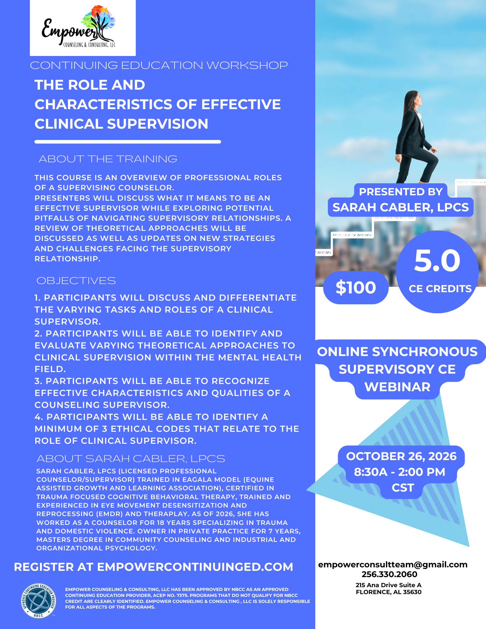 The Role and Characteristics of Effective Clinical Supervision | October 26, 2026