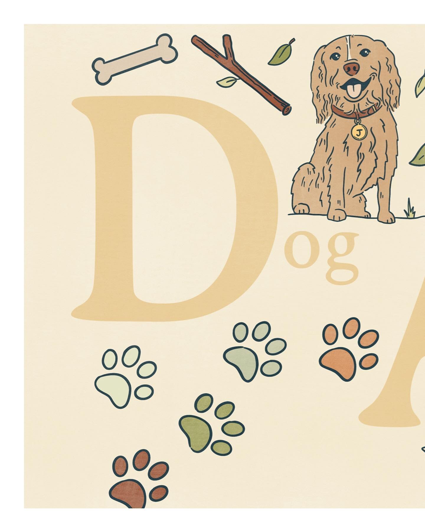 D is for dog&hellip; but not as you know it! 

Another recent commission I&rsquo;m excited to share - this time a lovely Christening gift for little Darcy from her (fairy 🌟) godmother @thealenanicholson, featuring personalised illustrations for each
