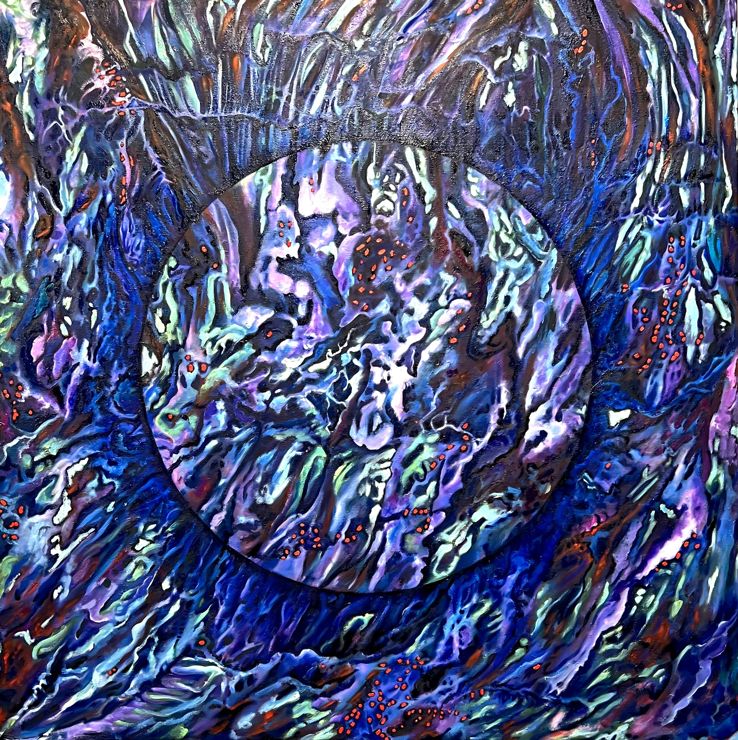 The Moon
54" x 54"
Oil, Acrylic, Plaster, Diatomaceous Earth on Canvas
2025
