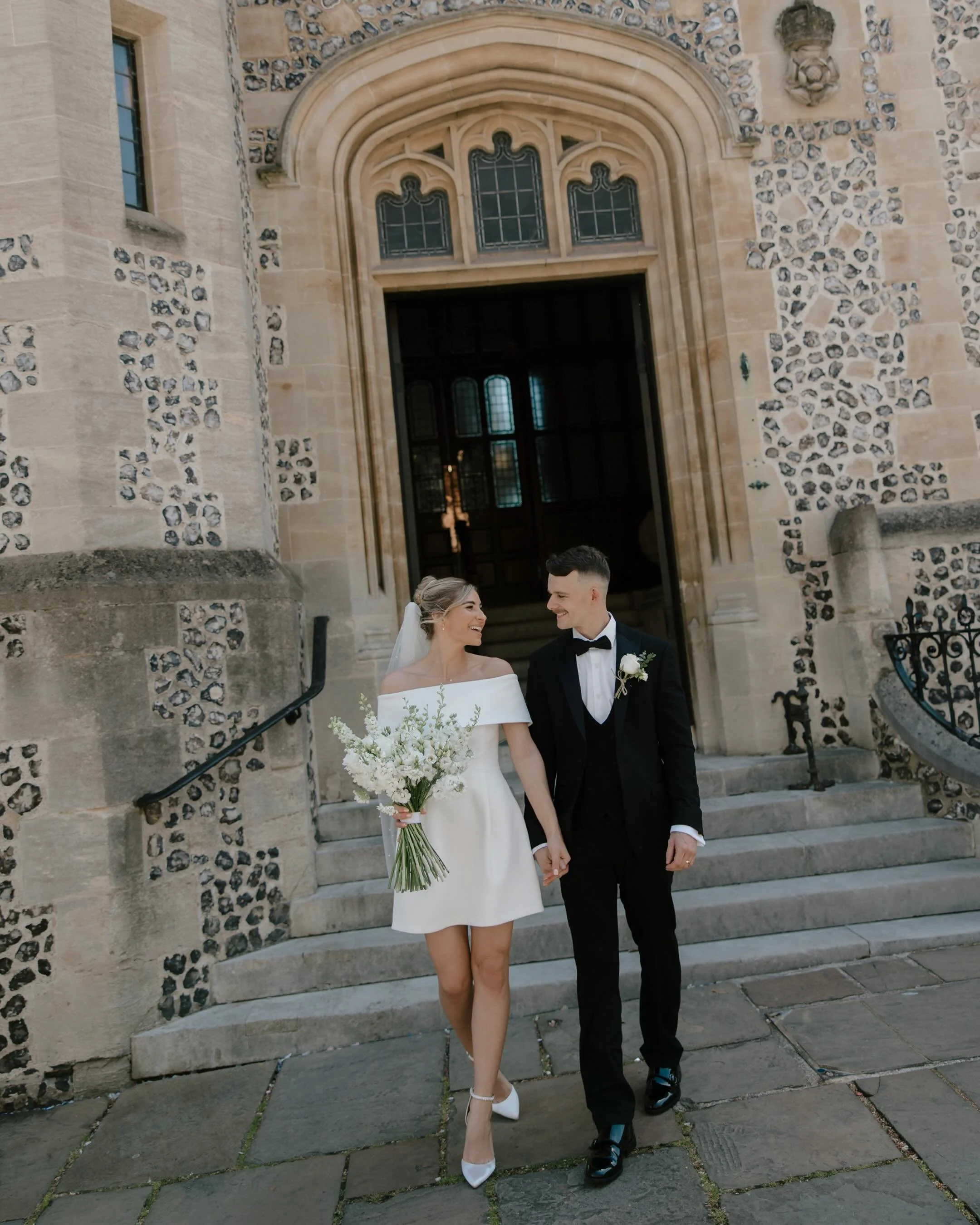 Emily &amp; Tyler&rsquo;s beautiful intimate day in Winchester 🤍 

Photography @nadinelorettaphotography 
Dress @nadinemerabibridal 
Hair &amp; Make up @makeupbycorrina 
@the_ivy_collection 
@tietheknothampshire