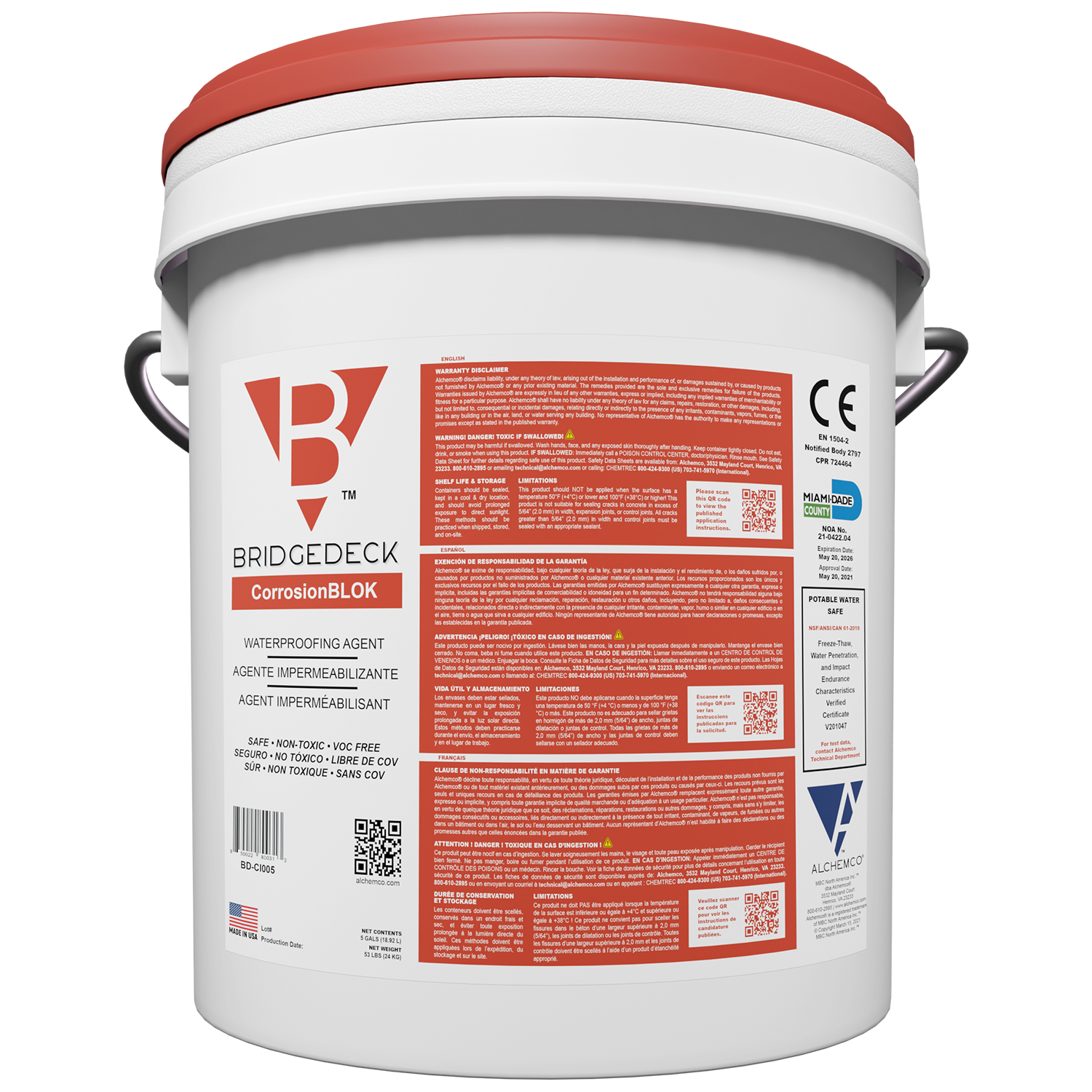 BridgeDECK CorrosionBLOK Pail