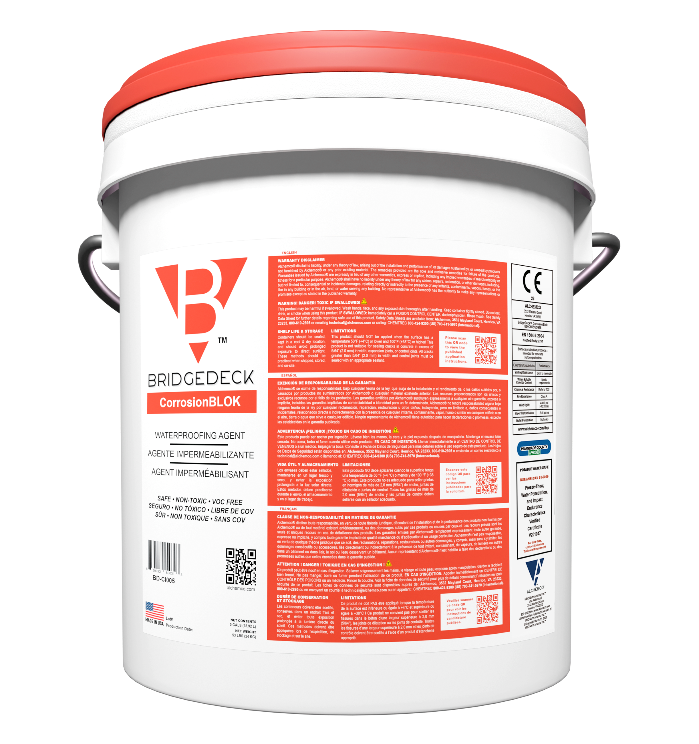 BridgeDECK CorrosionBLOK Pail