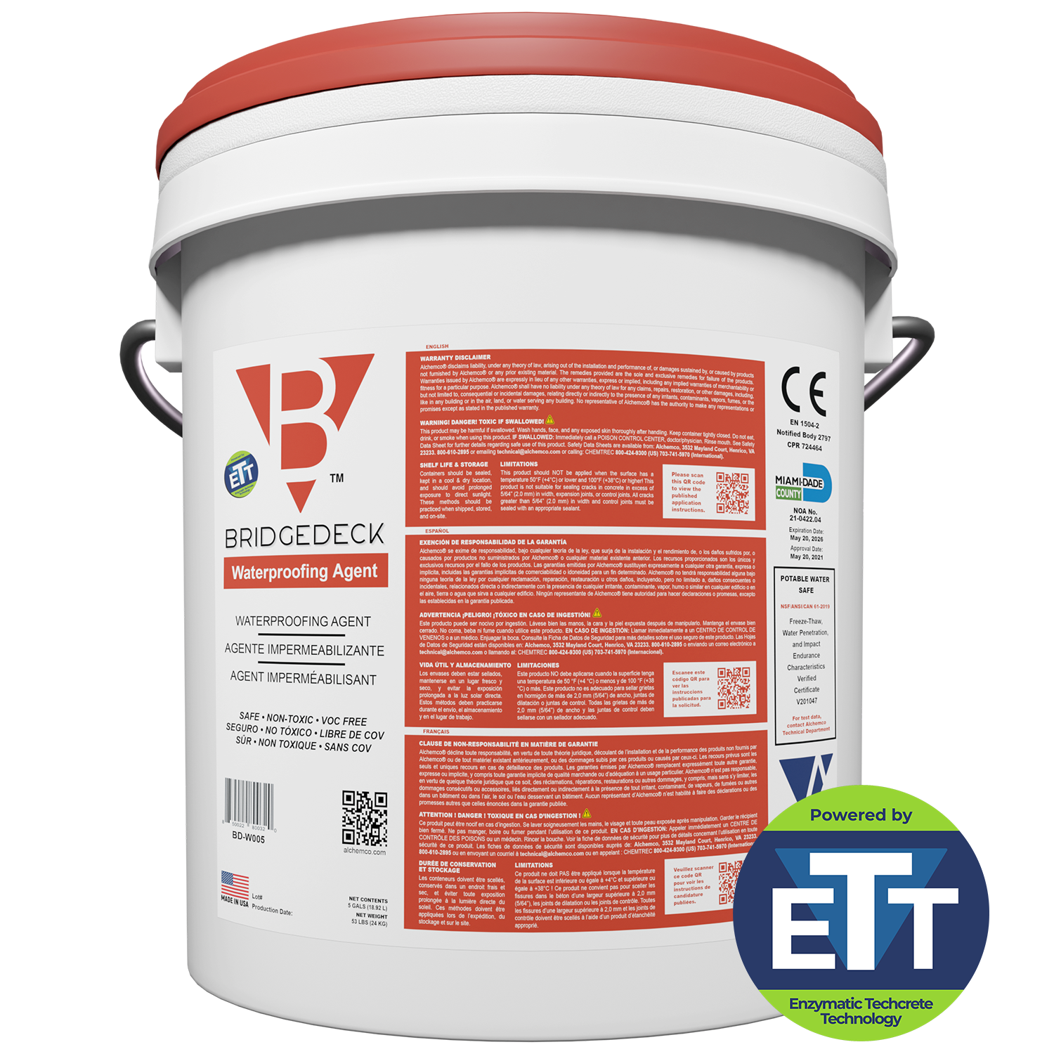 BridgeDECK Waterproofing Agent Pail