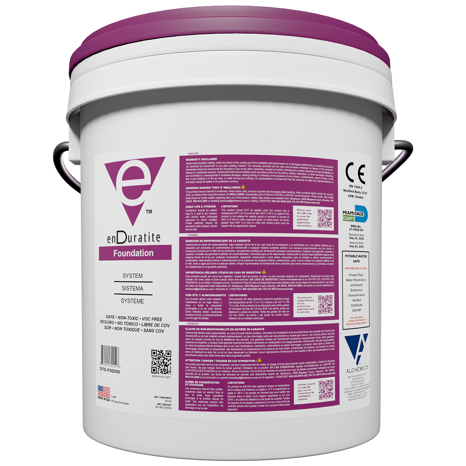 Pail of enDuratite Foundation