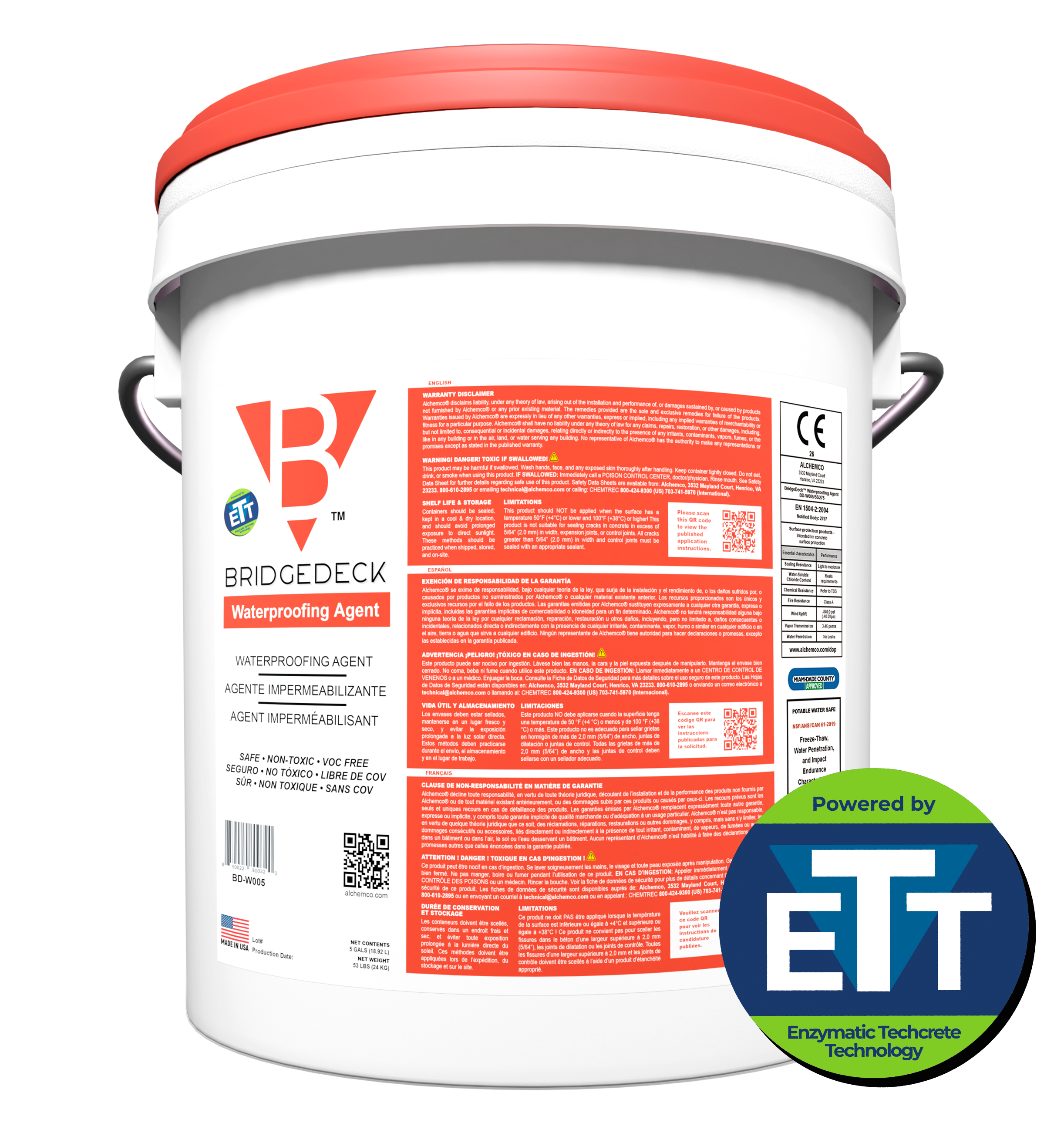 BridgeDECK Waterproofing Agent Pail