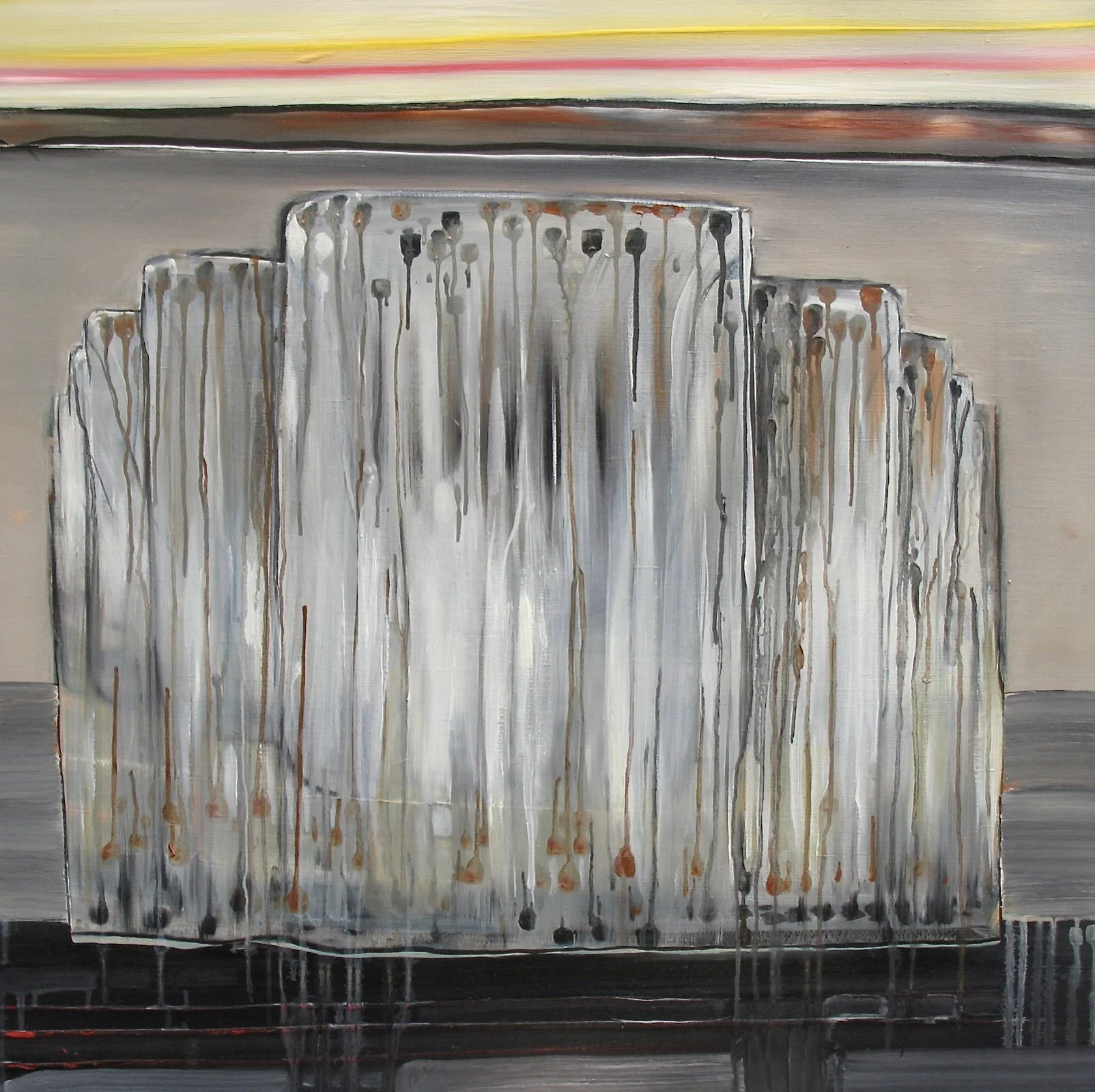 НДК ( National Palace of Culture ). Oil on canvas, 2005 / 42 x 42 in. / 107 x 107 cm