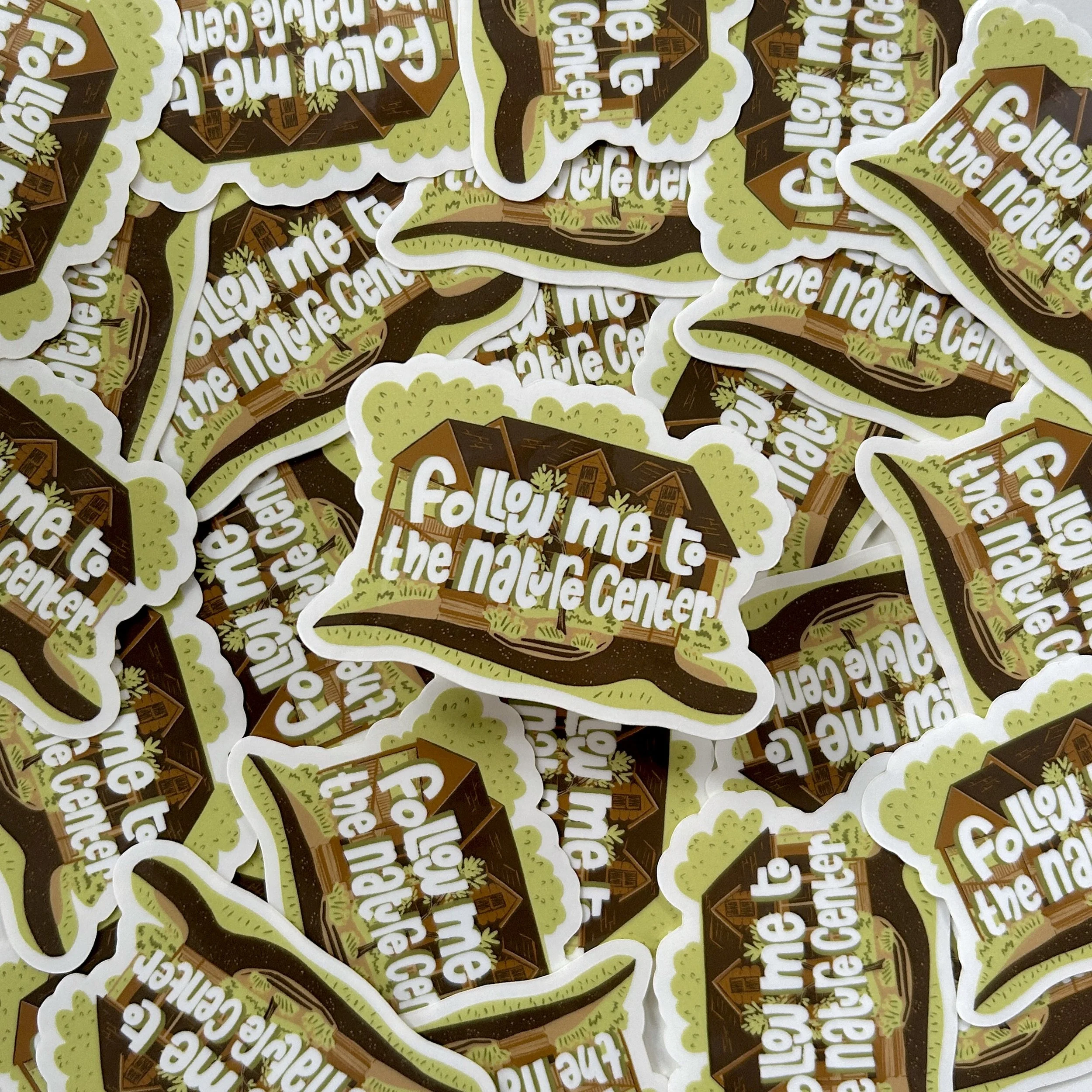 Follow Me to the Nature Center Vinyl Sticker