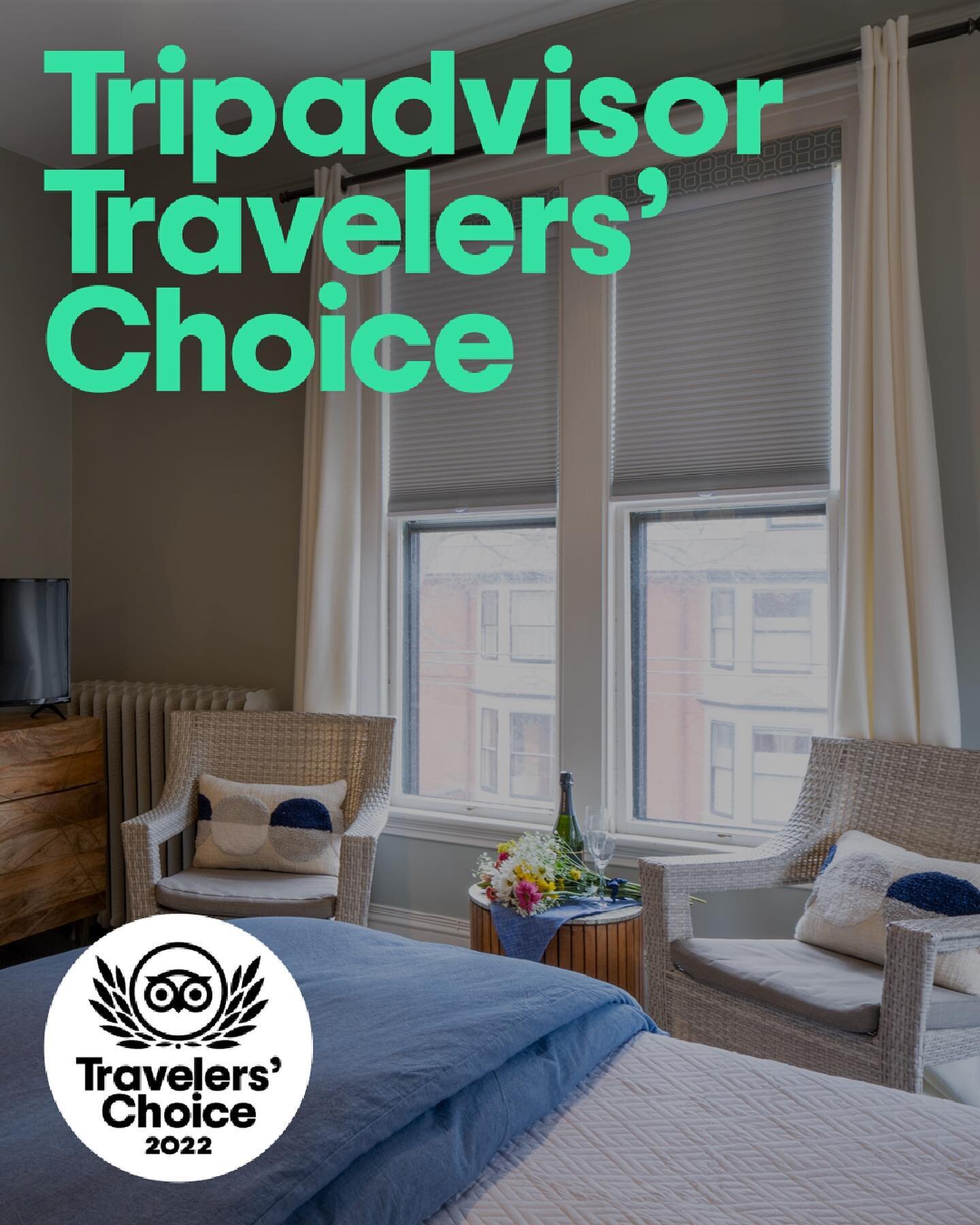 🙌 Once again we&rsquo;re honored our guests have awarded us with the @tripadvisor Travelers&rsquo; Choice award. 🙌 #portlandme #maine #bedandbreakfast