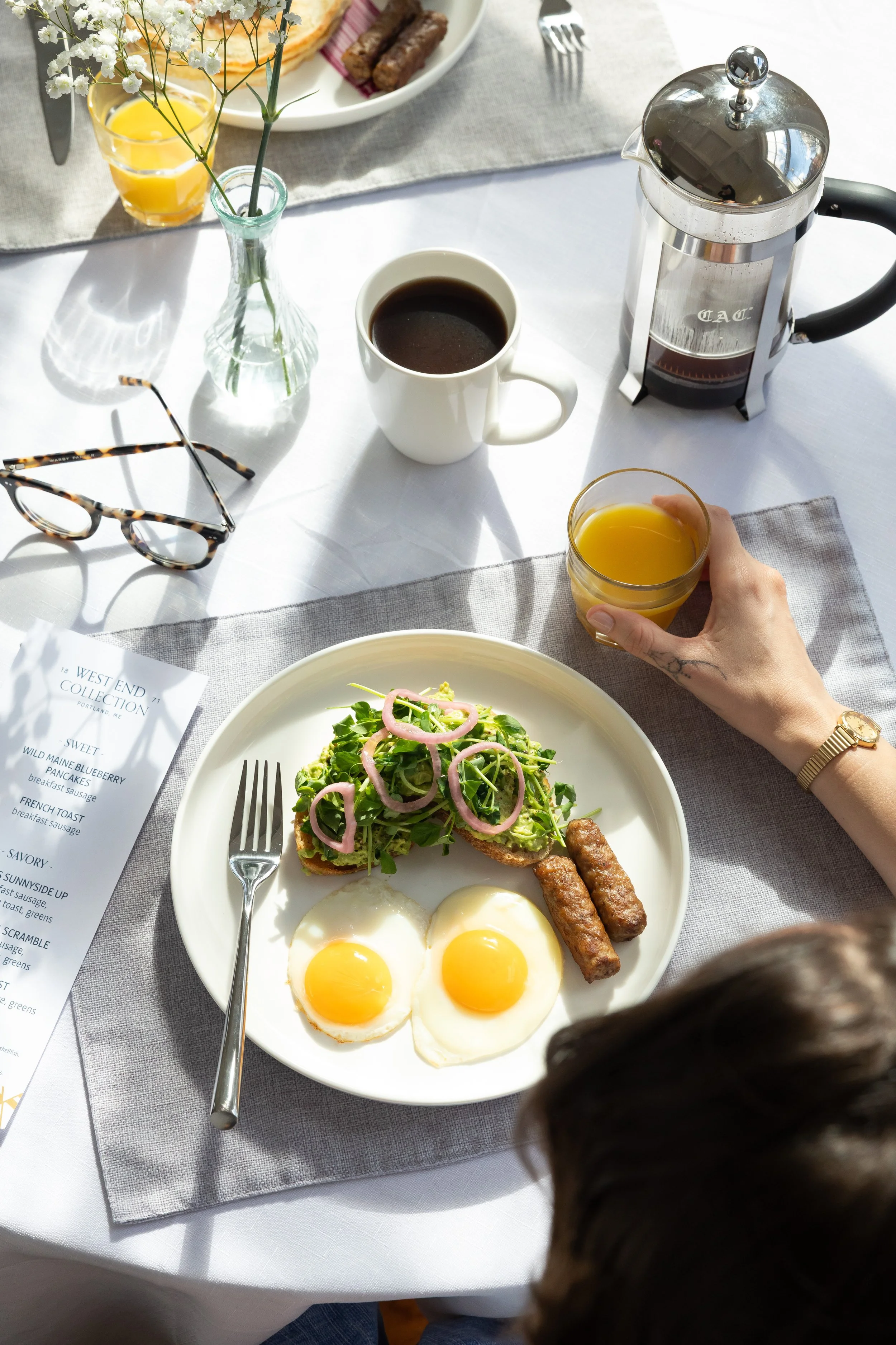 Complimentary Breakfast at The West End Collection Portland, Maine