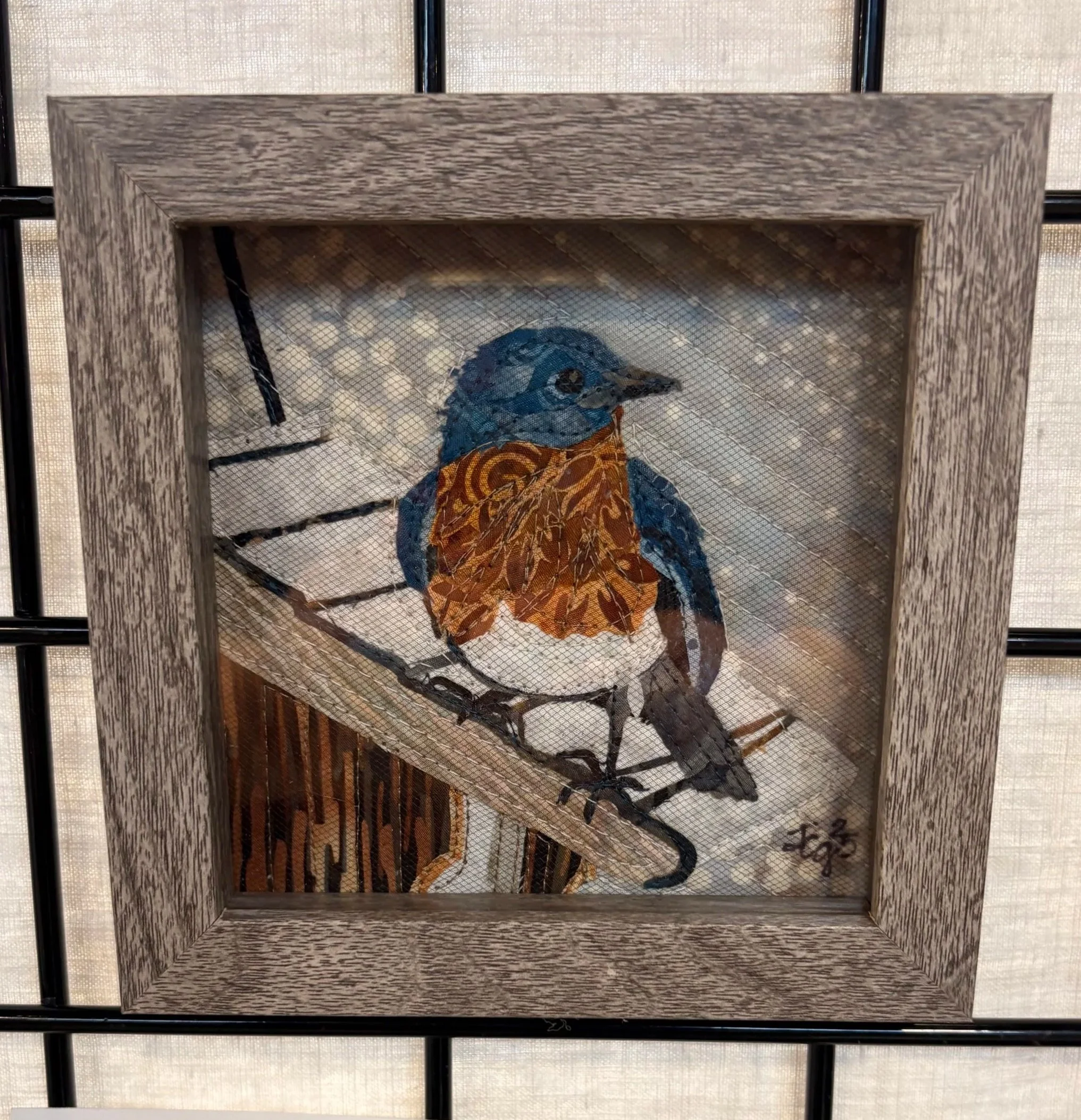 Eastern Bluebird, 2025. 5 x 5 inches; shadow box framed. SOLD