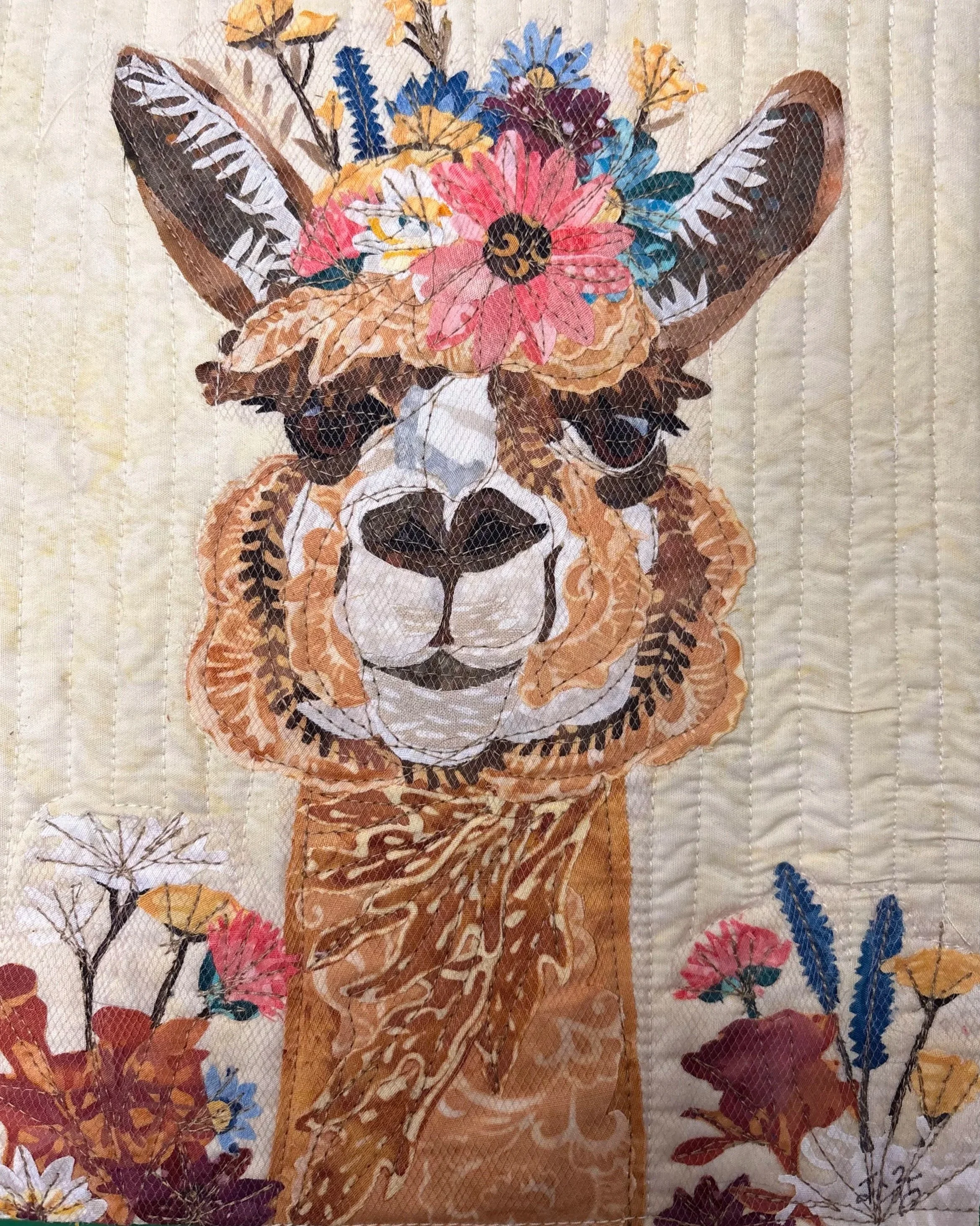 Groovy Mama Llama, 2025. 11 x 14 inches; shadow box framed. SOLD