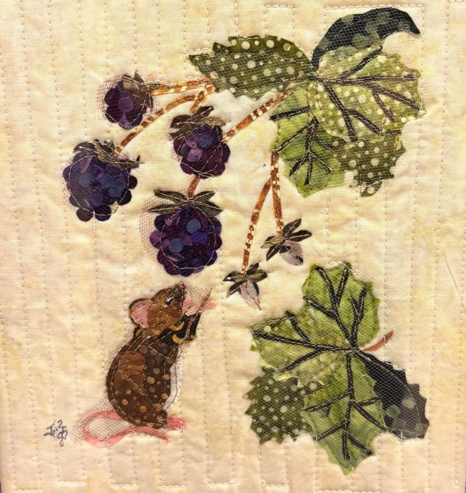 Blackberries for Breakfast, 2025. 7 x 9 inches; floating frame. SOLD