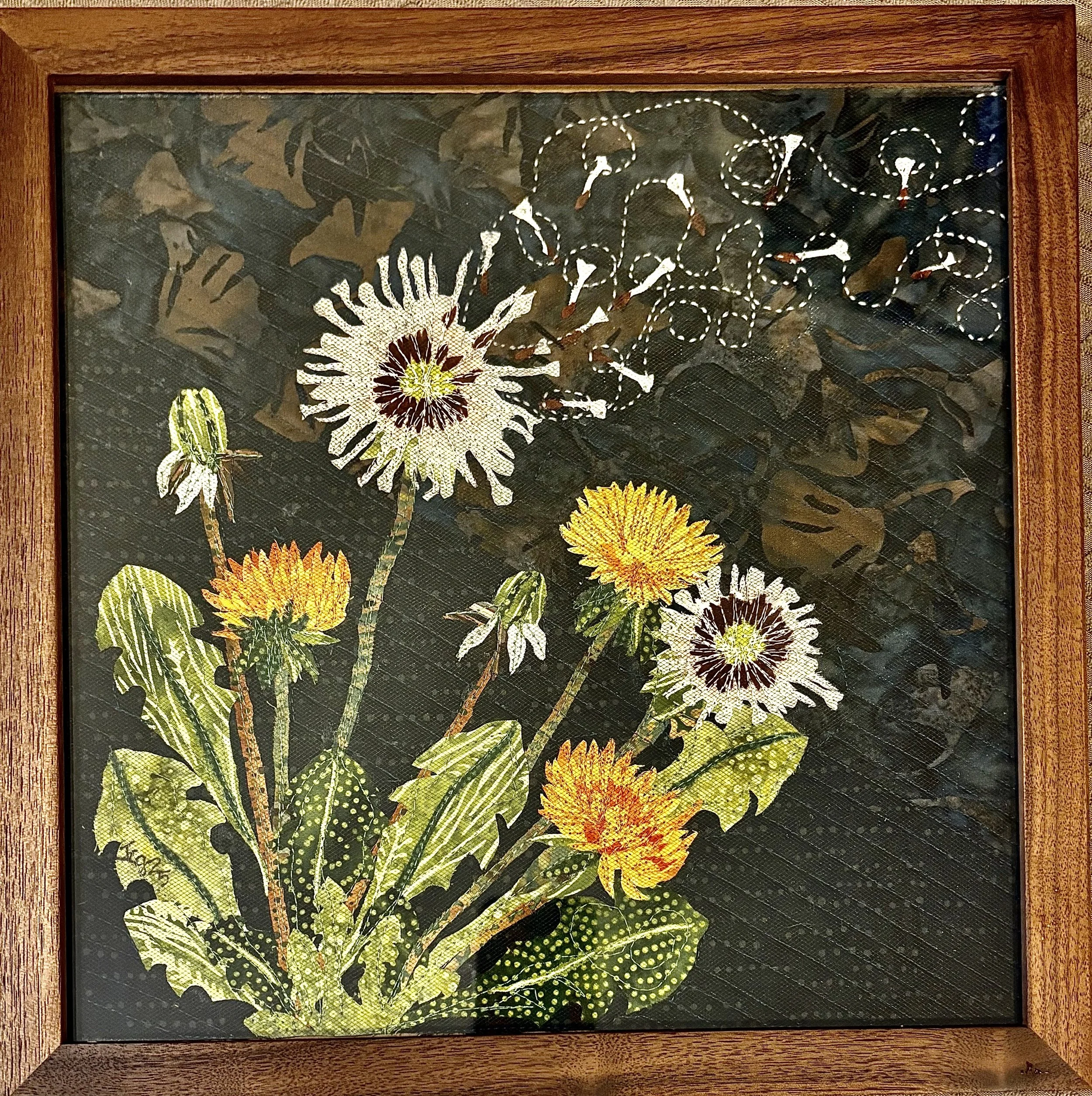 Blowin' in the Wind, 2024. 12 x 12 inches; shadow box framed. Commission