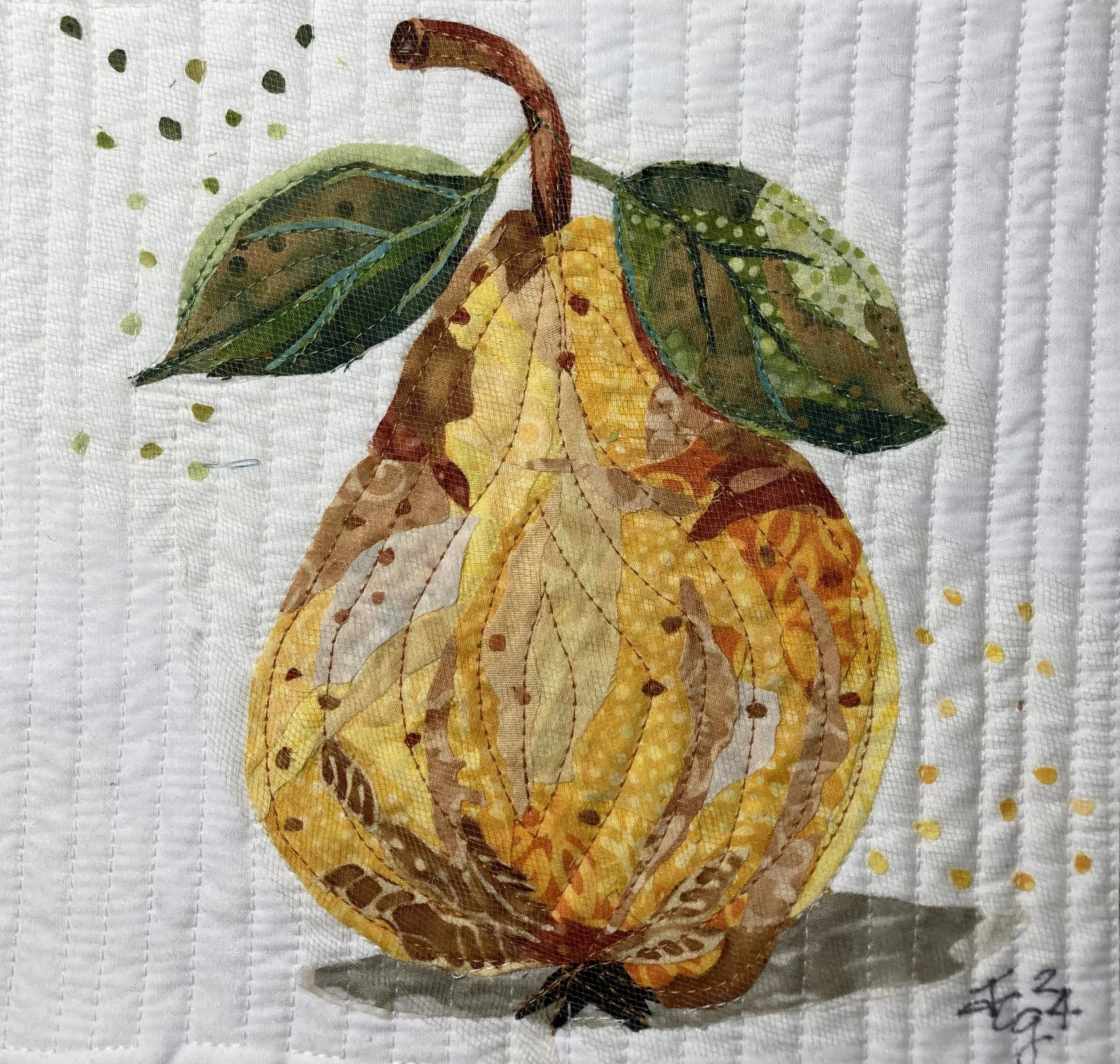 Summer Pear, 2024. 9 x 9 inches; shadow box framed. SOLD