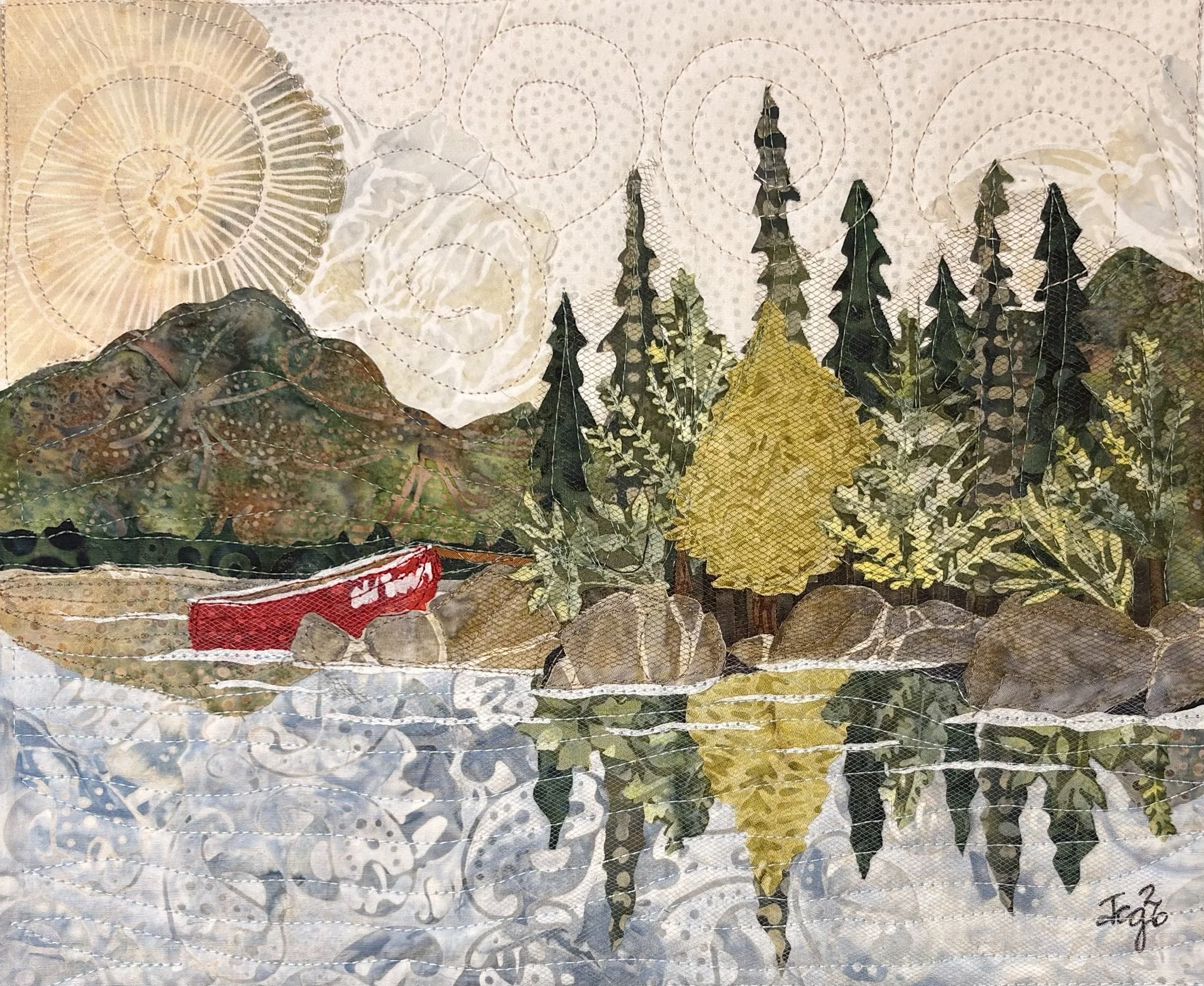 Red Canoe, 2026. 14 x 11 inches; shadow box framed.  $250
