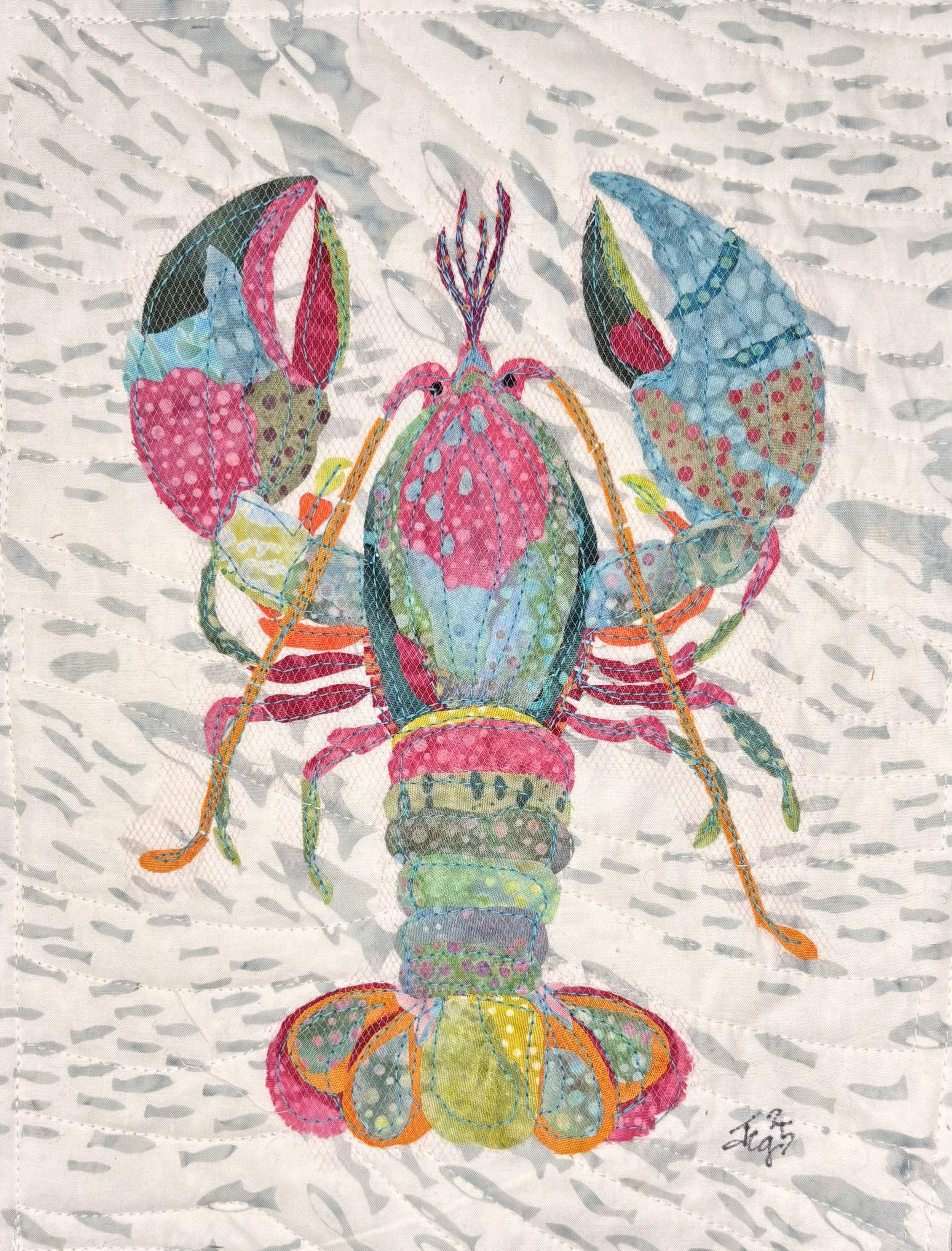 Psychedelic Lobster, 2025. 11 x 14 inches; shadow box framed. SOLD